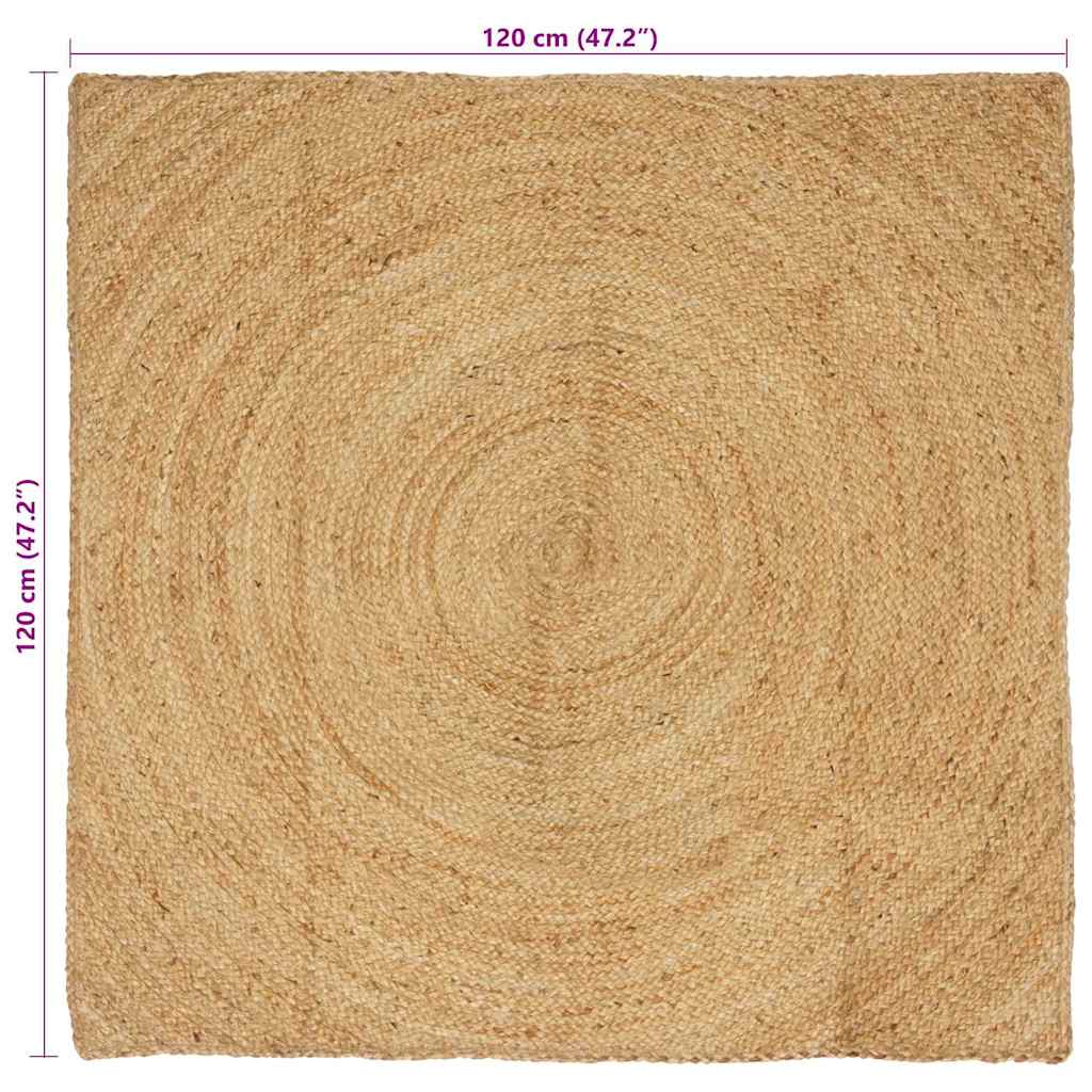 Tapis de surface Carré Marron 120 x 120 cm Jute