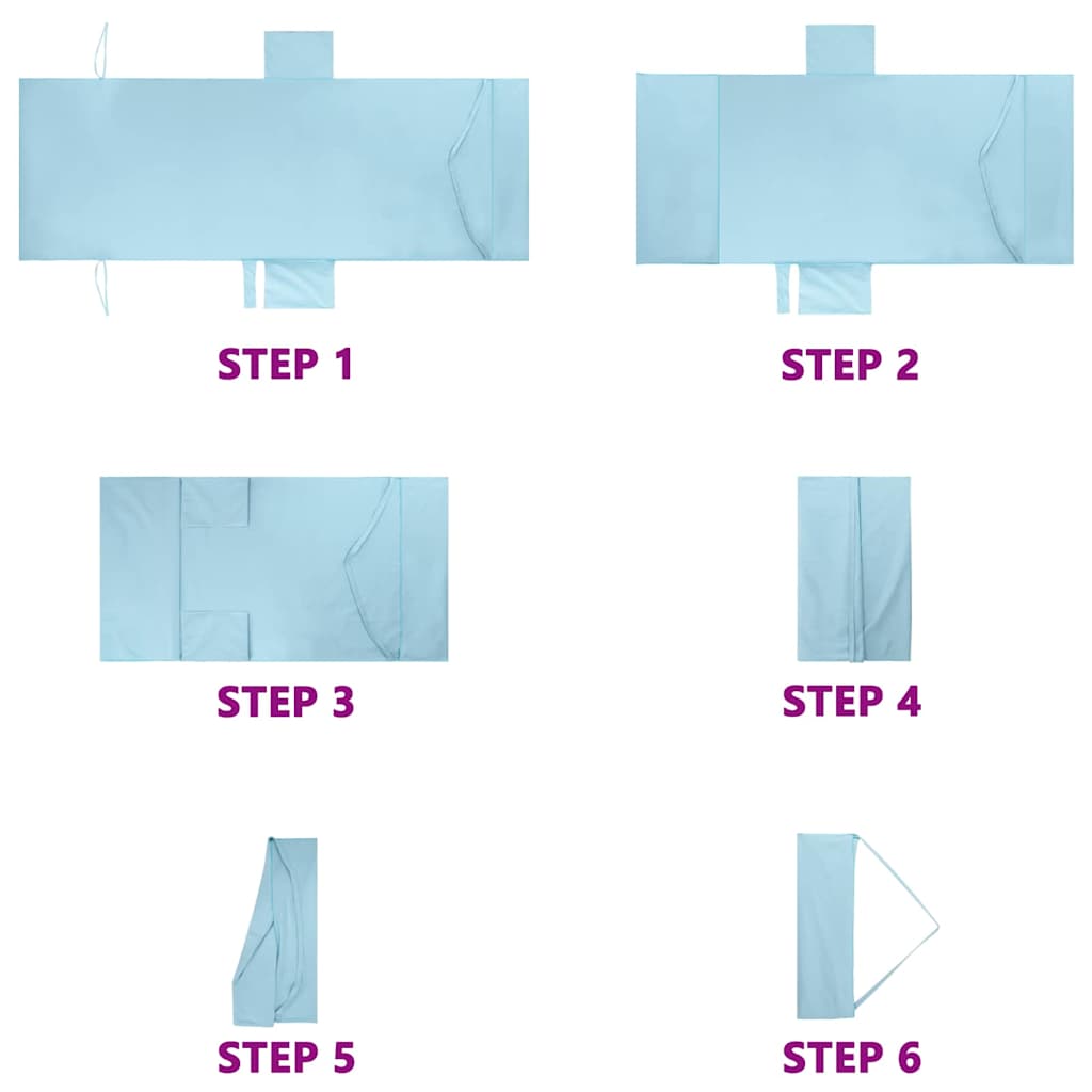 Sun Lounger Towels 2 pcs Blue 210 x 75 cm
