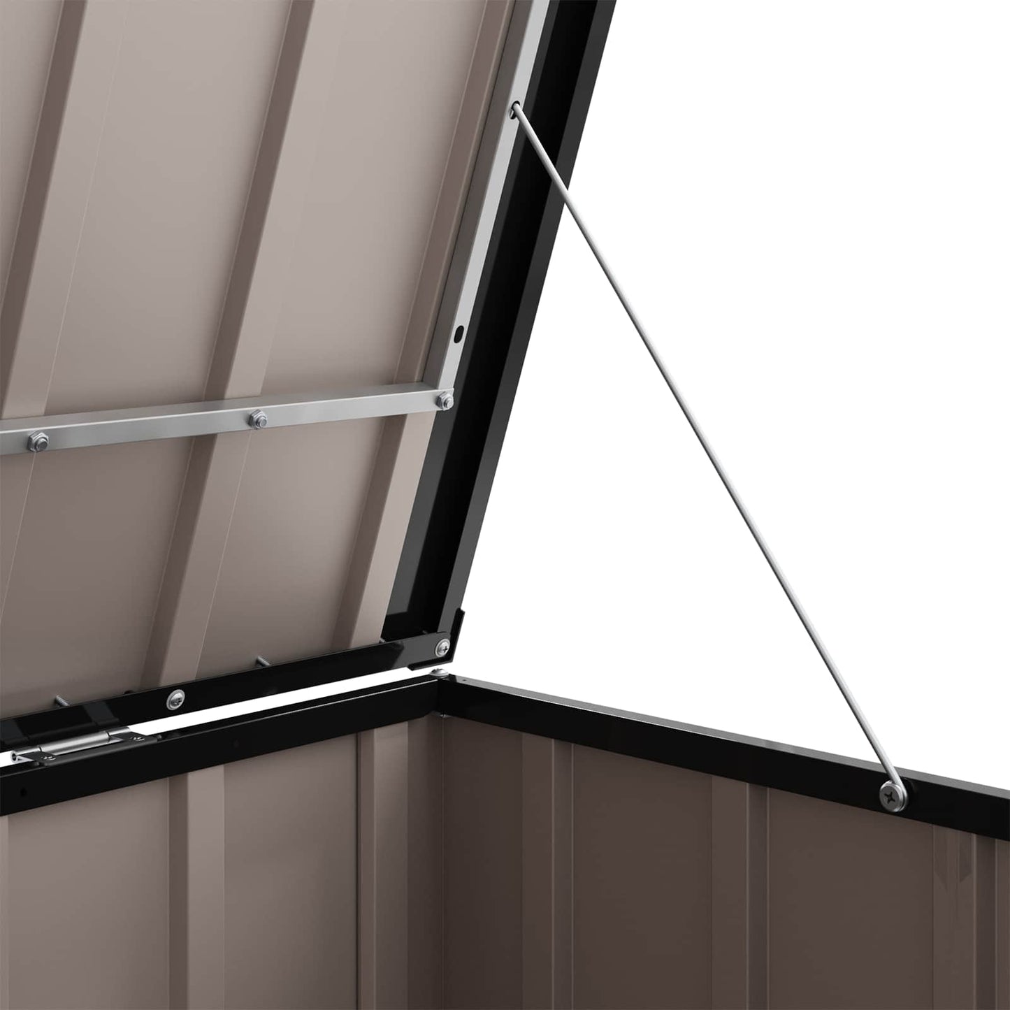 Gartenlagerbox Braun 214 x 82 x 132 cm Stahl