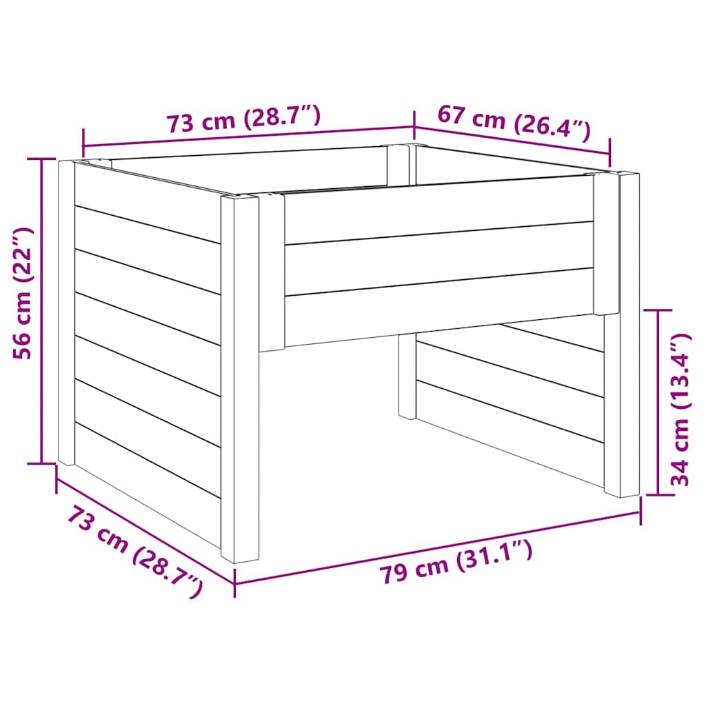 Rasenmäher Garage Braun 79 x 73 x 56 cm