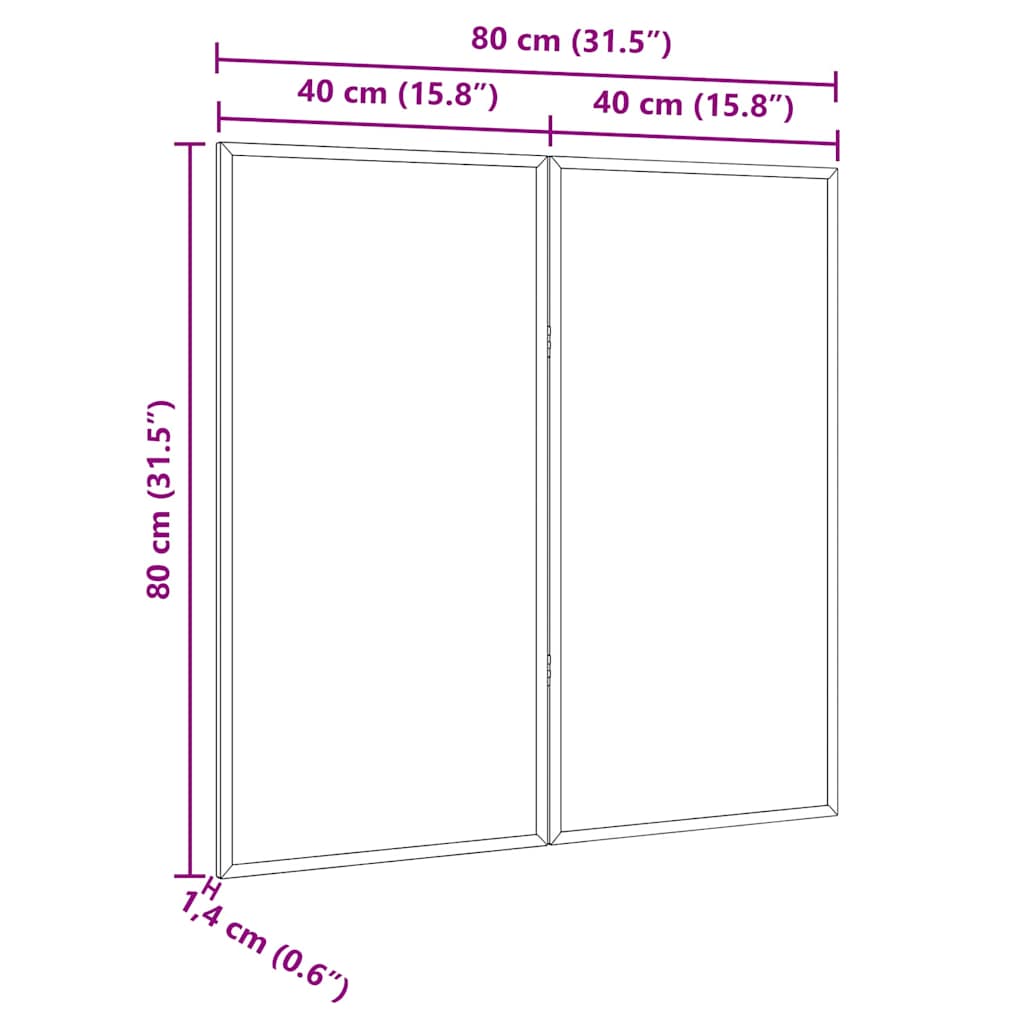 Panneau d'information blanc 80 x 80 x 1,4 cm Bois massif pin