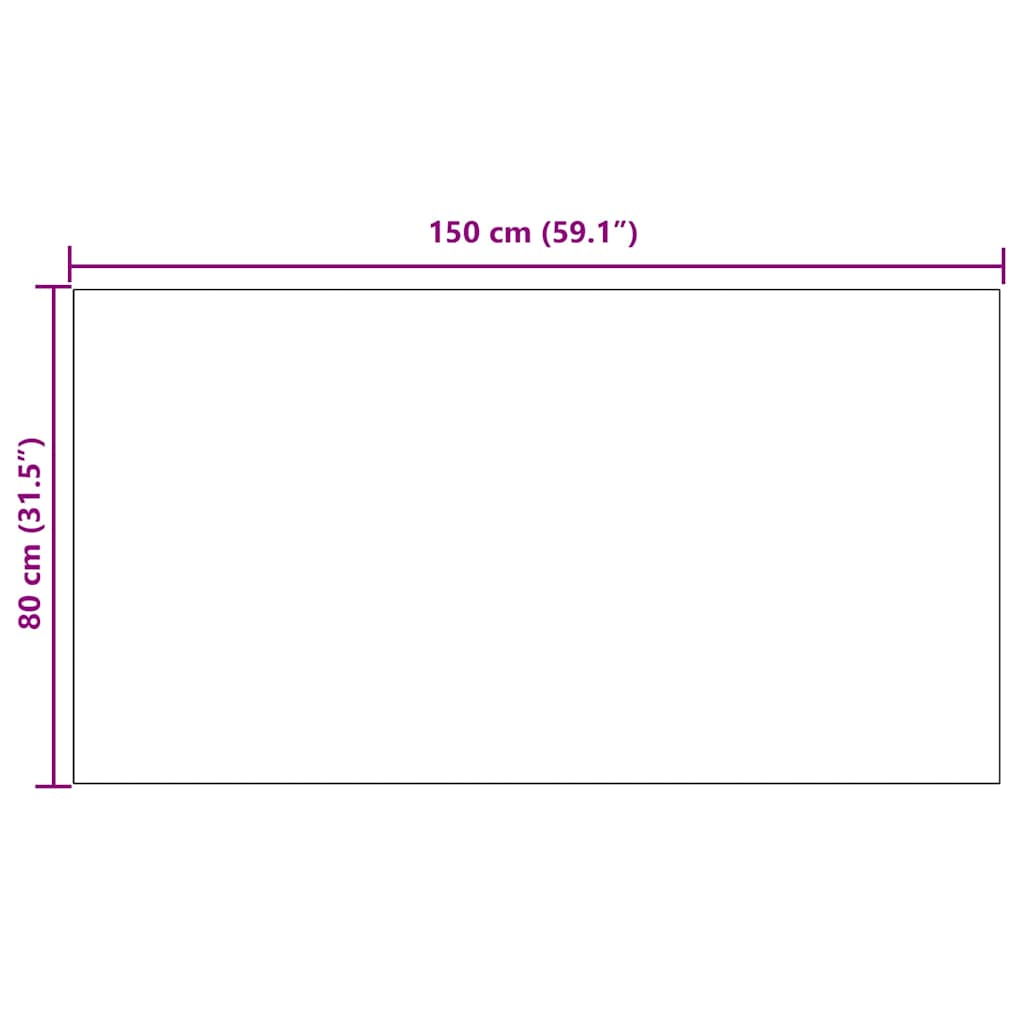 Runner Rug Grey 80 x 150 cm Fabric