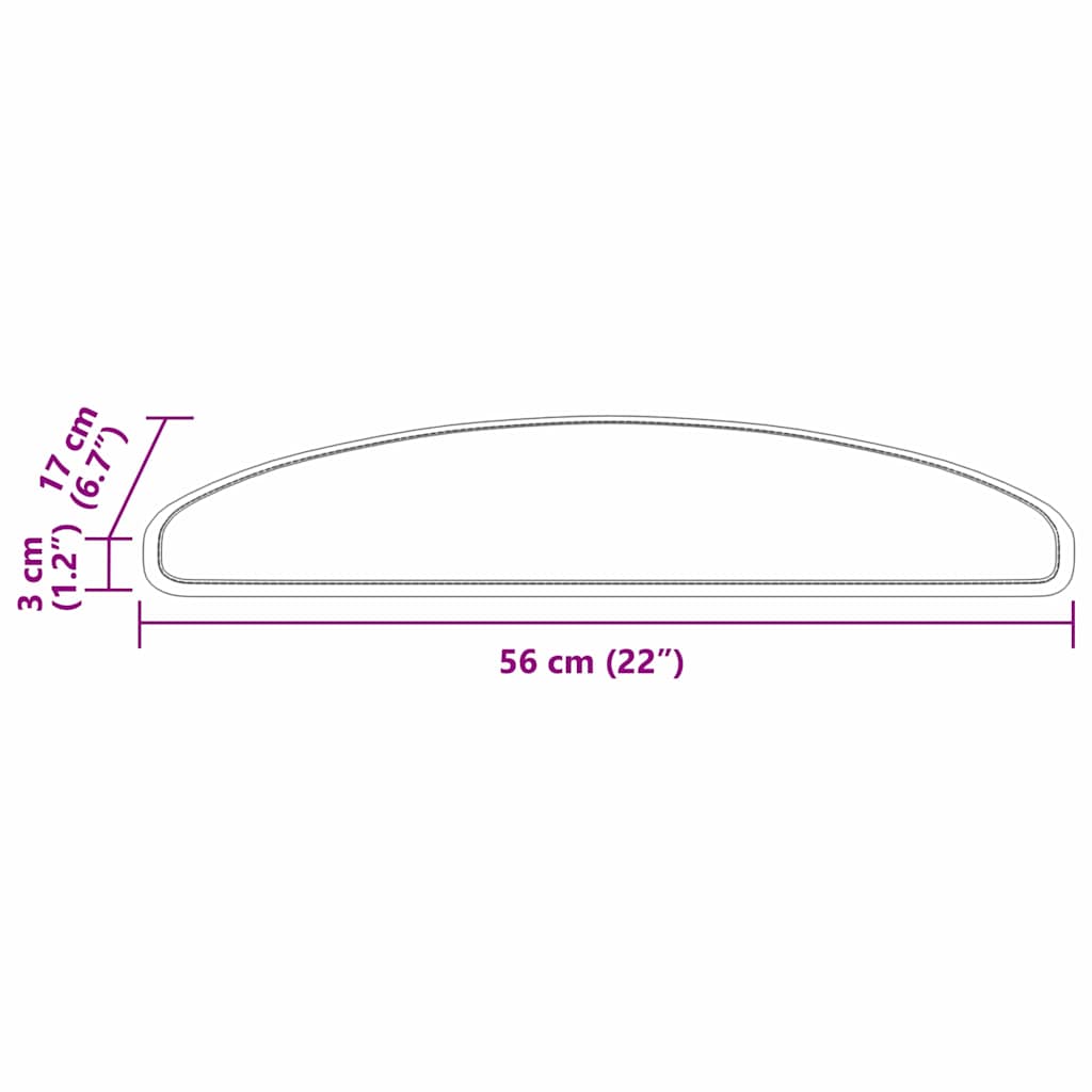 Selbstklebende Treppenschoner 15 pcs Blau 56 x 17 x 3 cm