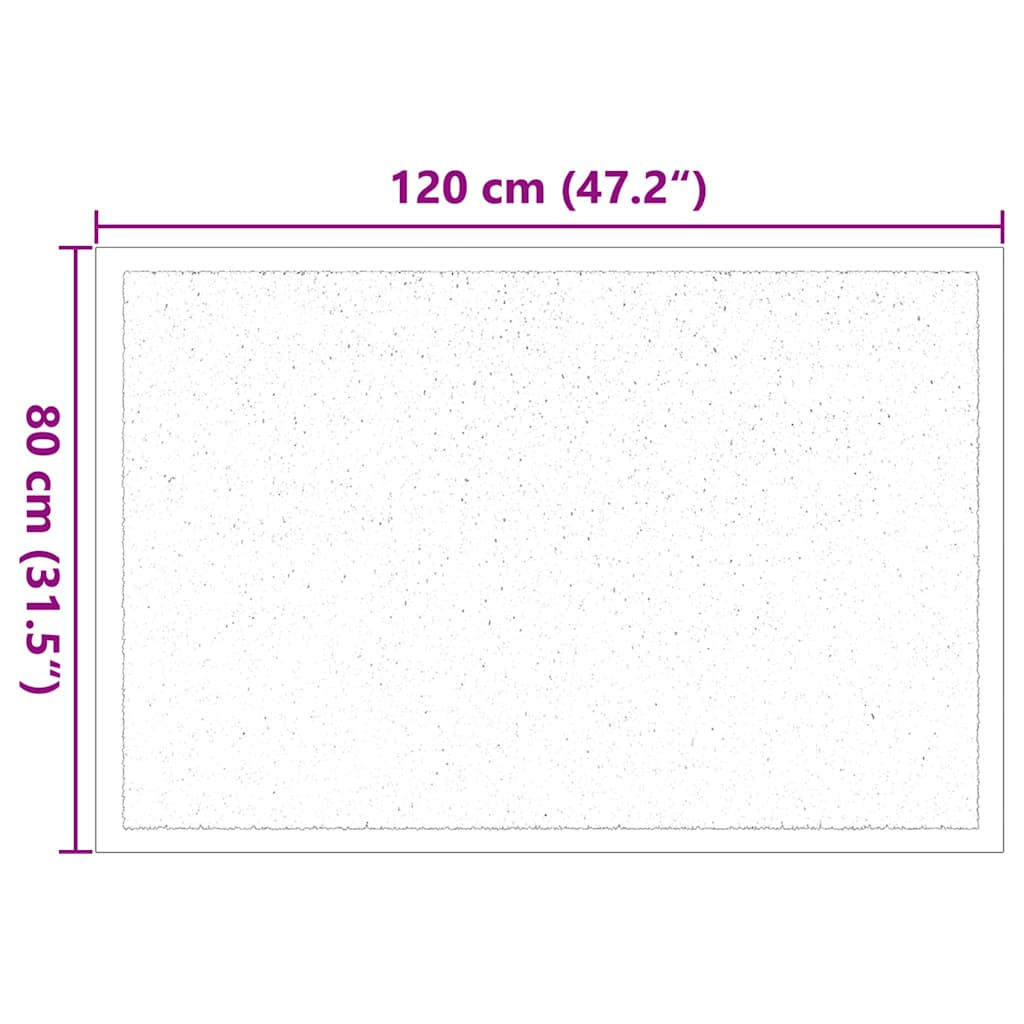 Paillasson noir 120 x 80 x 1,2 cm tissu teddy