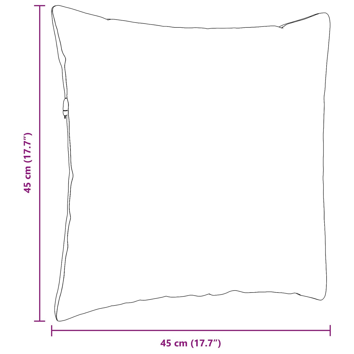 Sofakissen 2 pcs Blau 45 x 45 cm Stoff