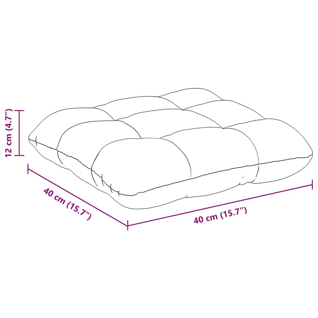 Sitzkissen 4 pcs Braun 40 x 40 x 12 cm Stoff