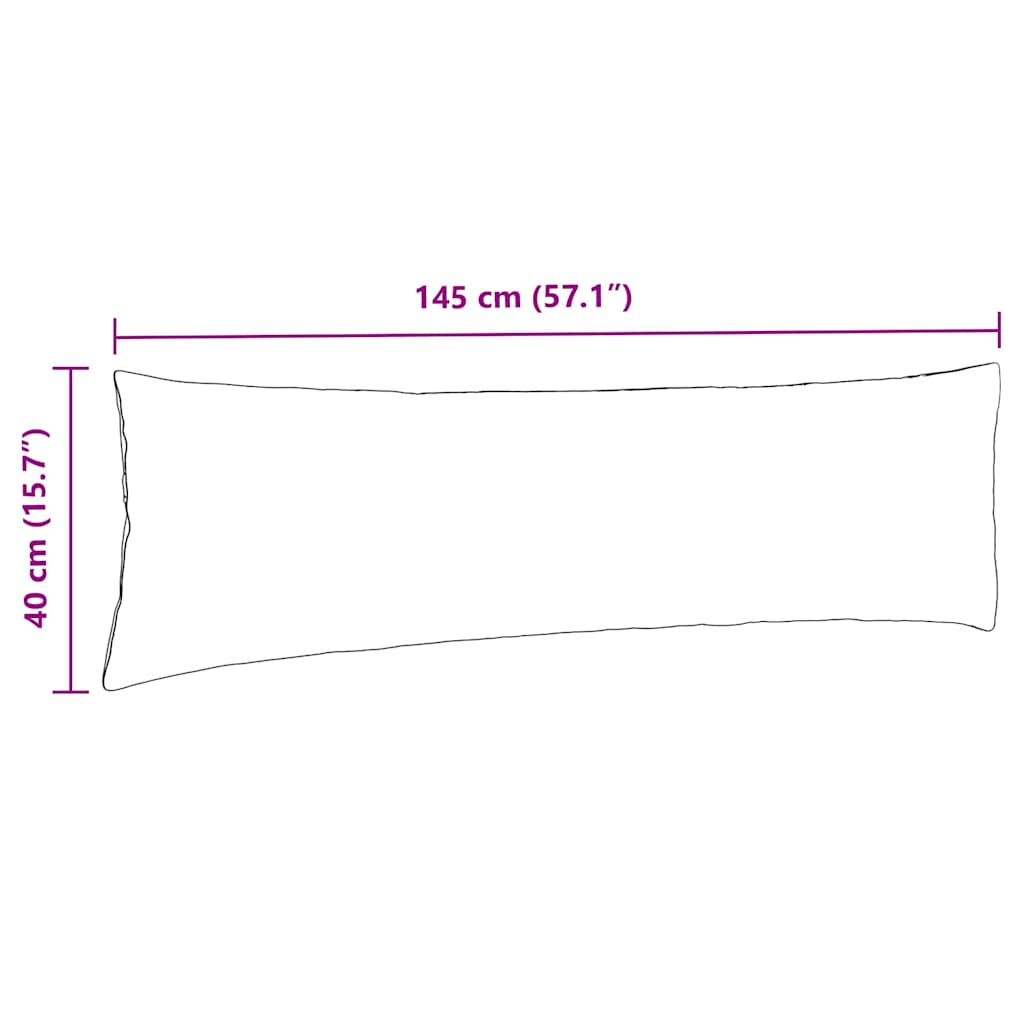 Sofakissen 2 Stück Braun 145 x 40 cm Cordstoff