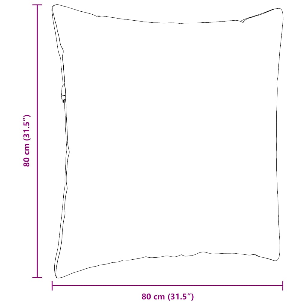 Sofakissen 2 Stück Creme 80 x 80 cm Cordstoff