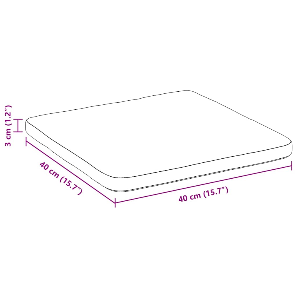 Sitzkissen 4 pcs Creme 40 x 40 x 3 cm Mikrofaserstoff