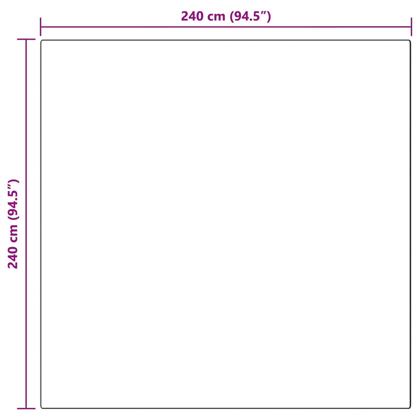 Kunstschaffell Teppich Tafalla Anthrazit 240 x 240 cm Polyester
