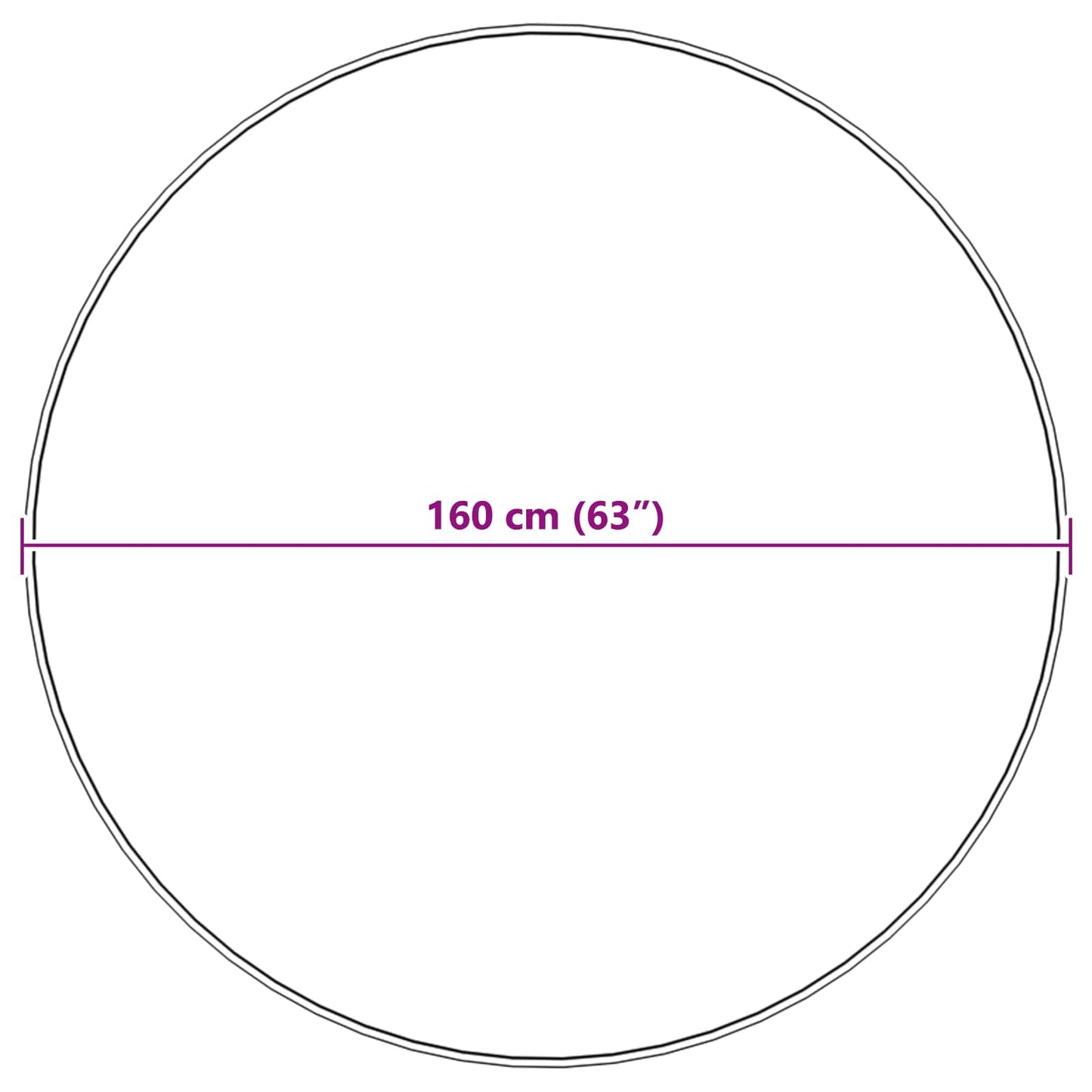 Kunstschaffell Teppich Tafalla Anthrazit Ø 160 cm Polyester