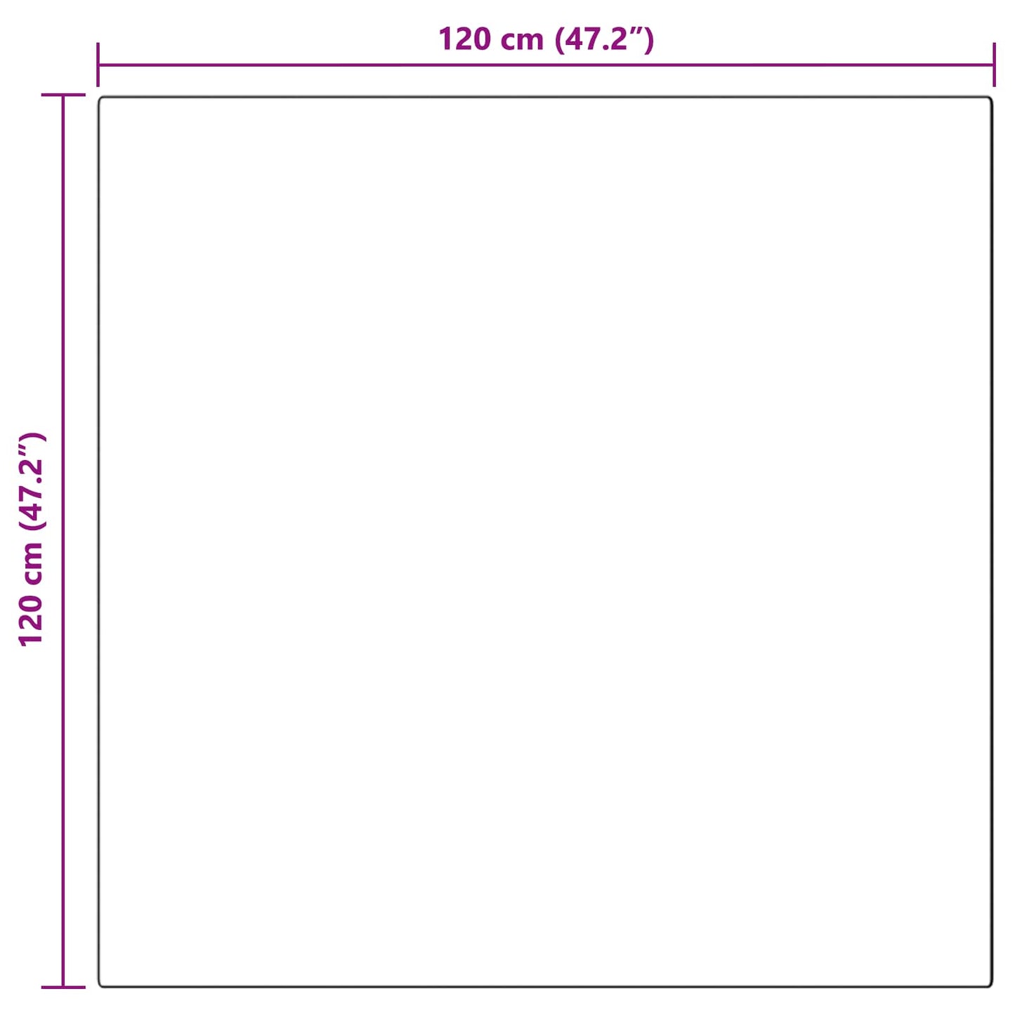 Kunstfell Hasen Teppich Olite Weiß 120 x 120 cm Polyester