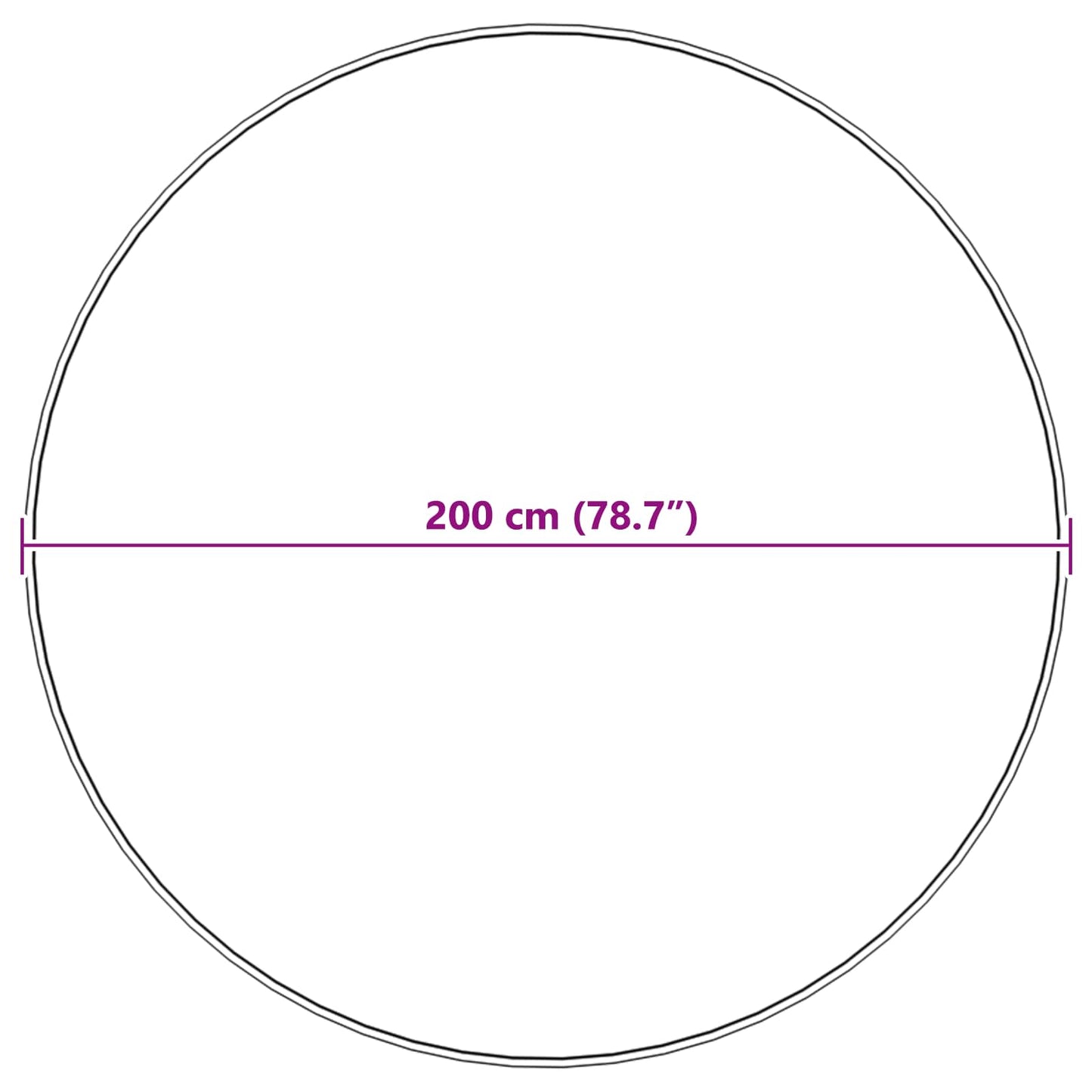 Kunstfell Hasen Teppich Olite Grau Ø 200 cm Polyester