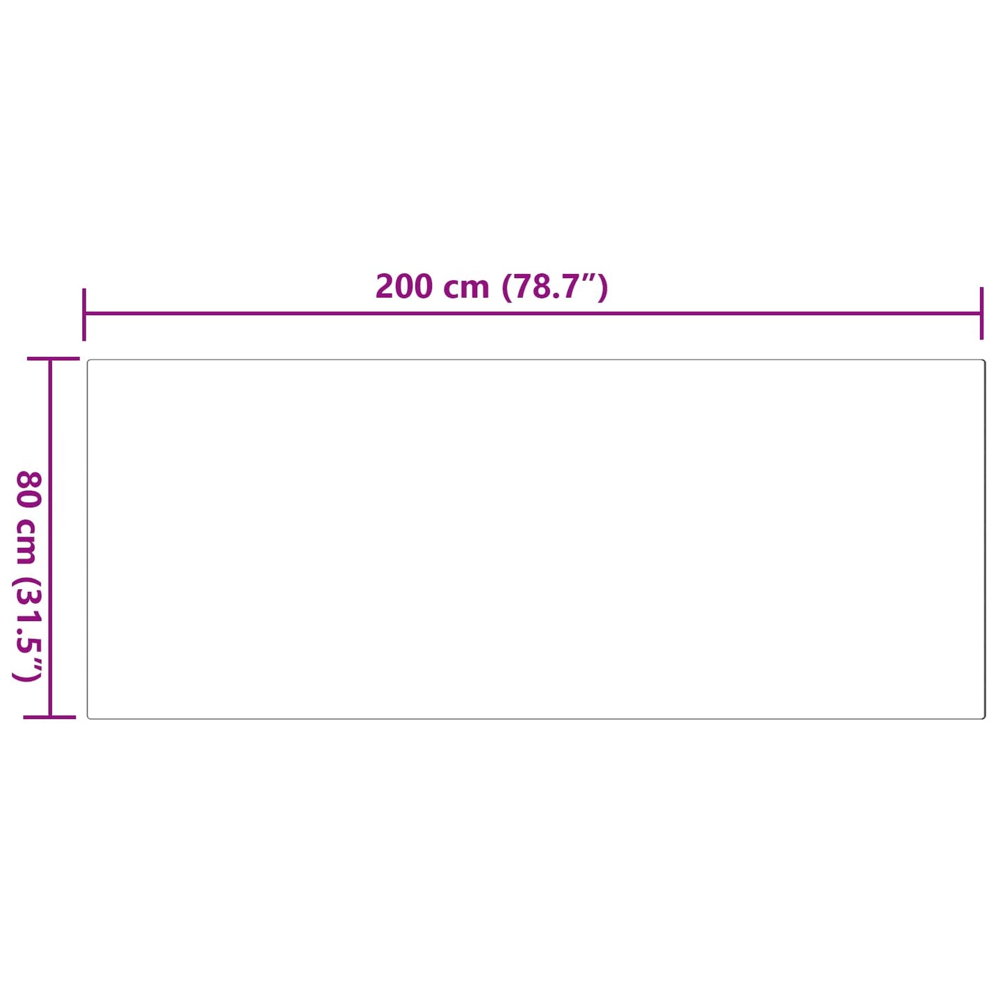 Tapis en fausse fourrure lapin Olite rose 80 x 200 cm polyester