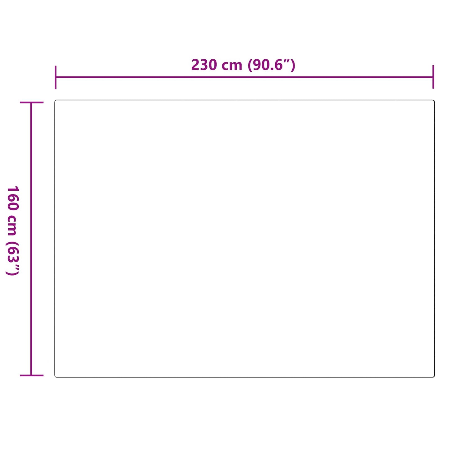 Tapis en fausse fourrure de lapin Olite rose 160 x 230 cm Polyester
