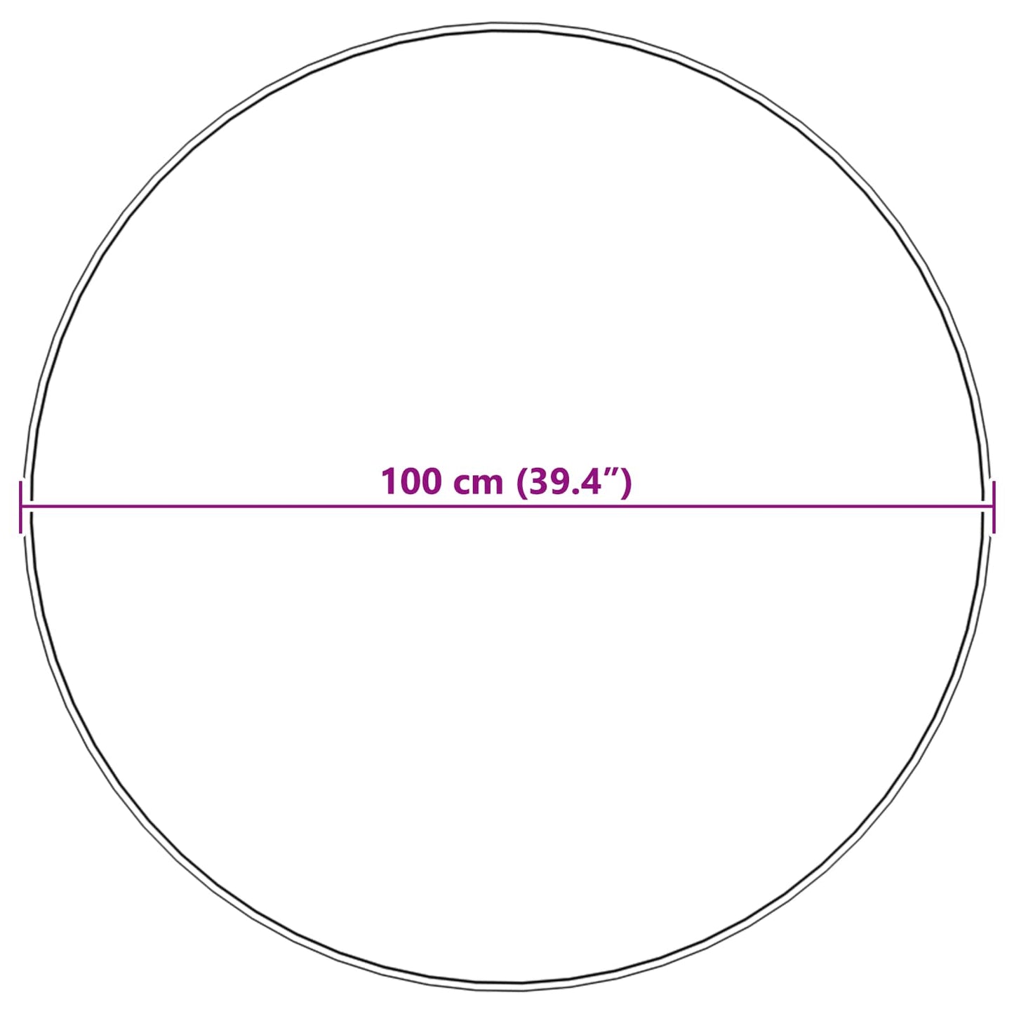 Kunstfell Hasen Teppich Olite Rosa Ø 100 cm Polyester