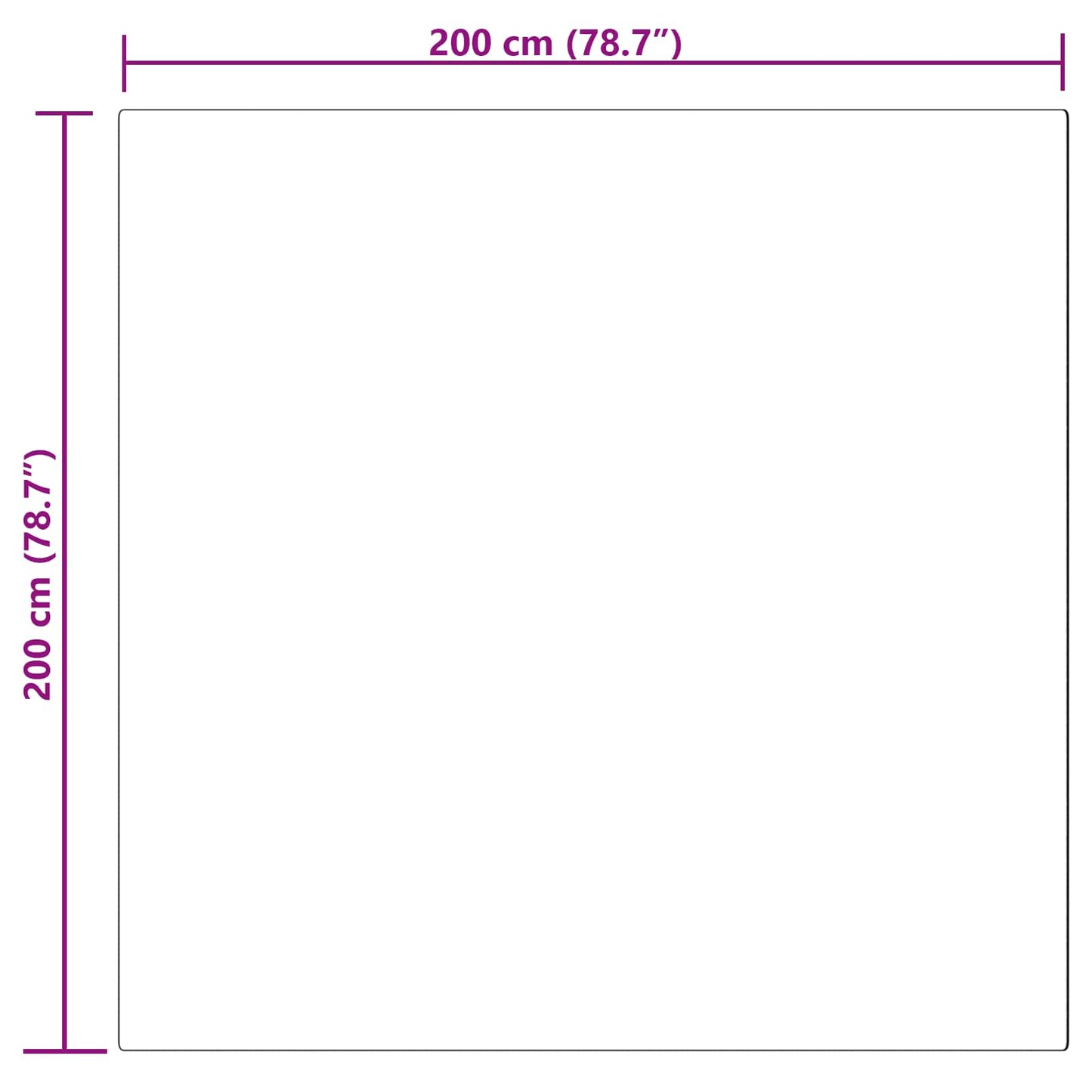 Tapis en fausse fourrure de lapin Olite noir 200 x 200 cm polyester