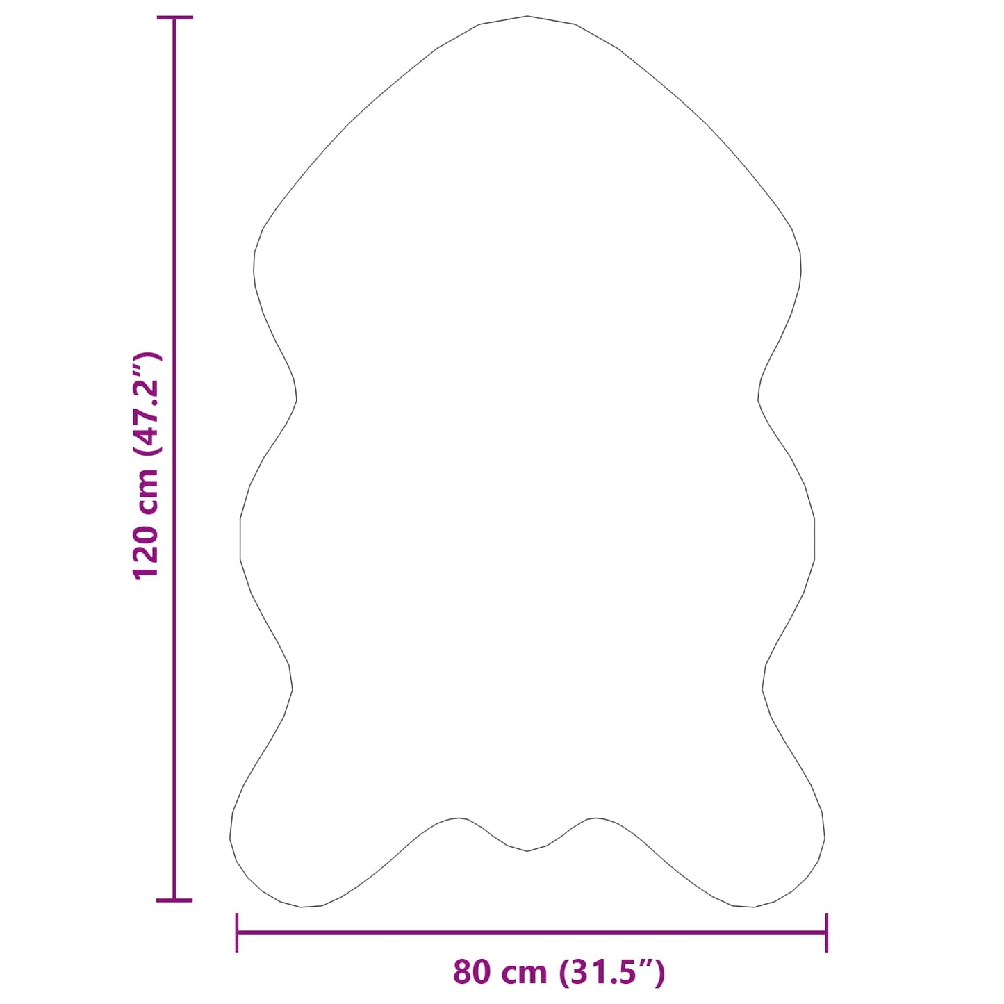 Kunstfell Hasen Teppich Olite Schwarz 80 x 120 cm Polyester