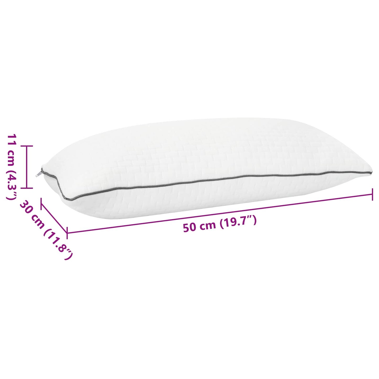 Oreiller de sommeil blanc 50 x 30 x 11 cm