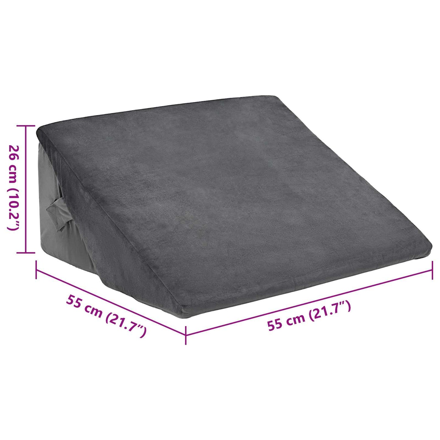 Wedge Pillow Other Grey 55 x 55 x 26 cm