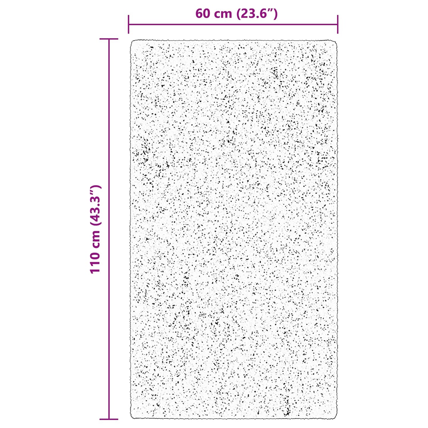 Area Rugs Rectangular HUARTE Brown 110 x 60 cm