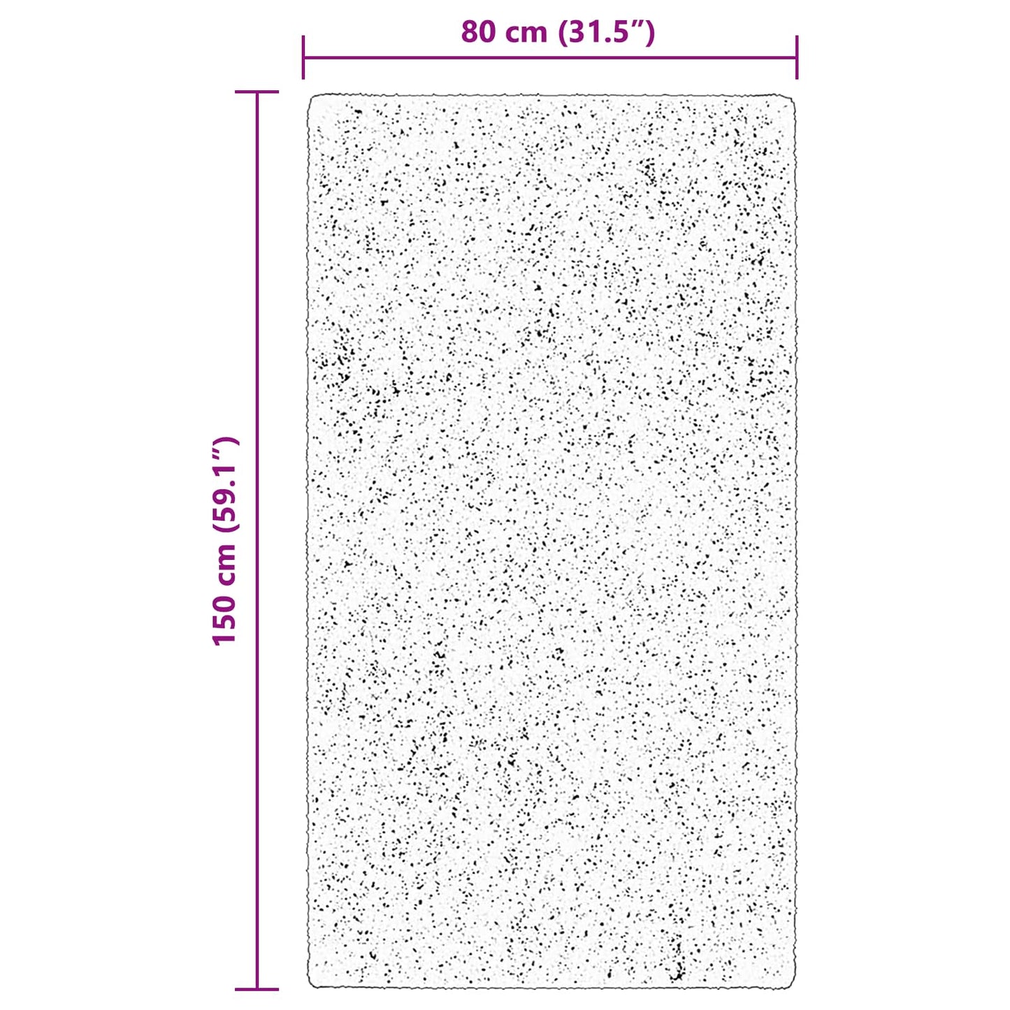 Bereichsteppiche Rechtwinklig HUARTE Braun 150 x 80 cm