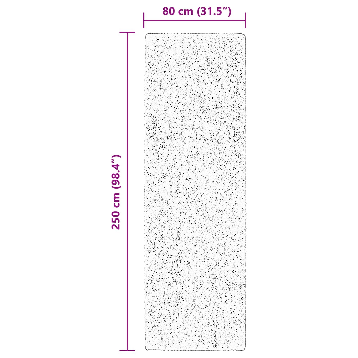 Bereichsteppiche Rechtwinklig HUARTE Braun 250 x 80 cm