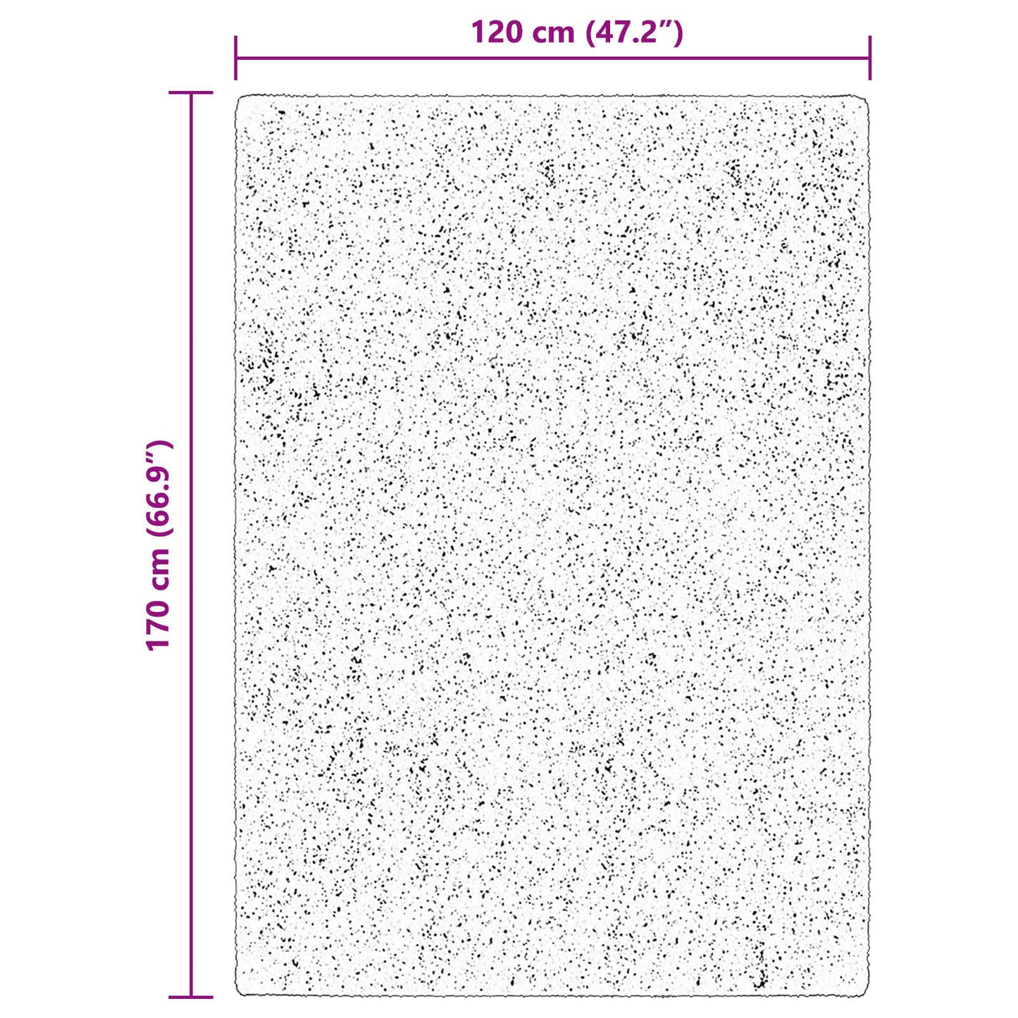 Area Rugs HUARTE Brown 170 x 120 cm Polyester