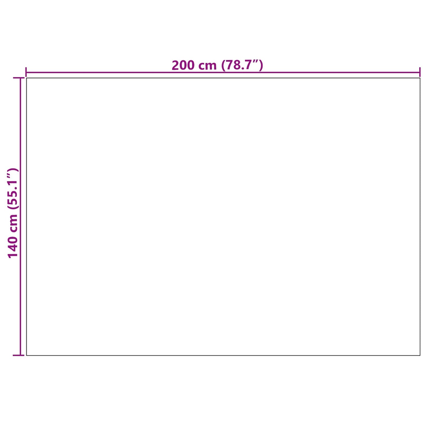 Bereichsteppiche HUARTE Natur 200 x 140 cm Polyester