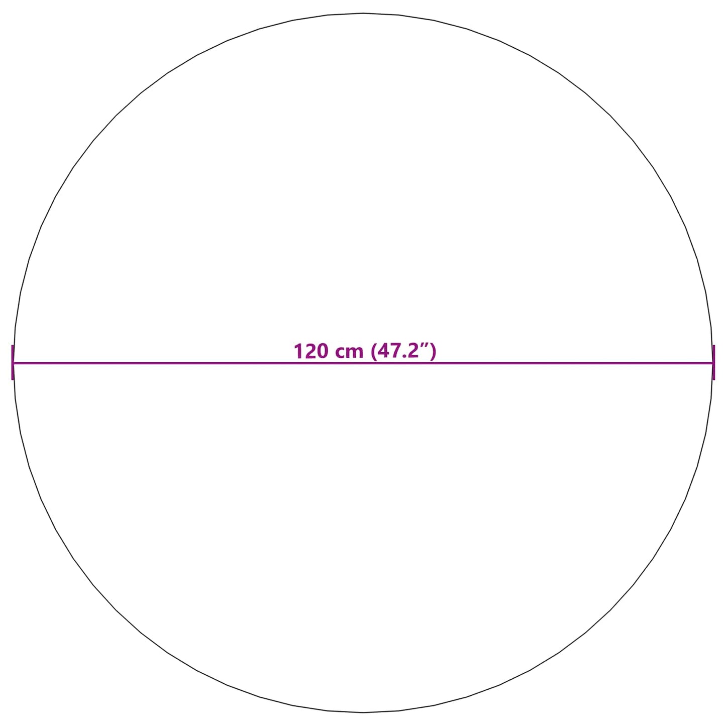 Bereichsteppiche Rund HUARTE Natur Ø 120 CM Polyester