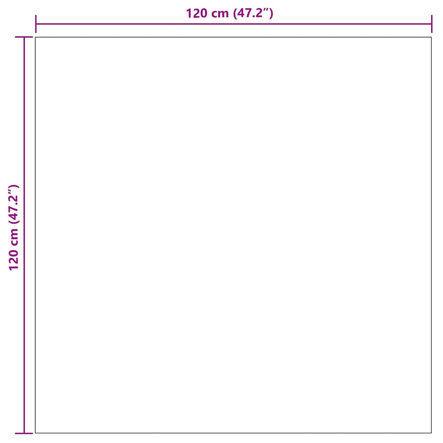 Tapis moirés HUARTE Nature 120 x 120 cm Polyester