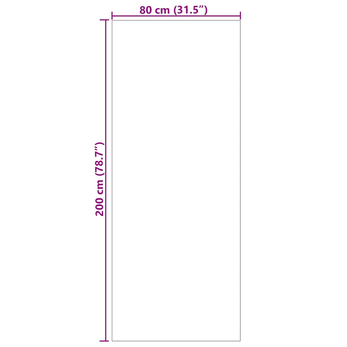 Bereichsteppiche Rechtwinklig HUARTE Creme 200 x 80 cm
