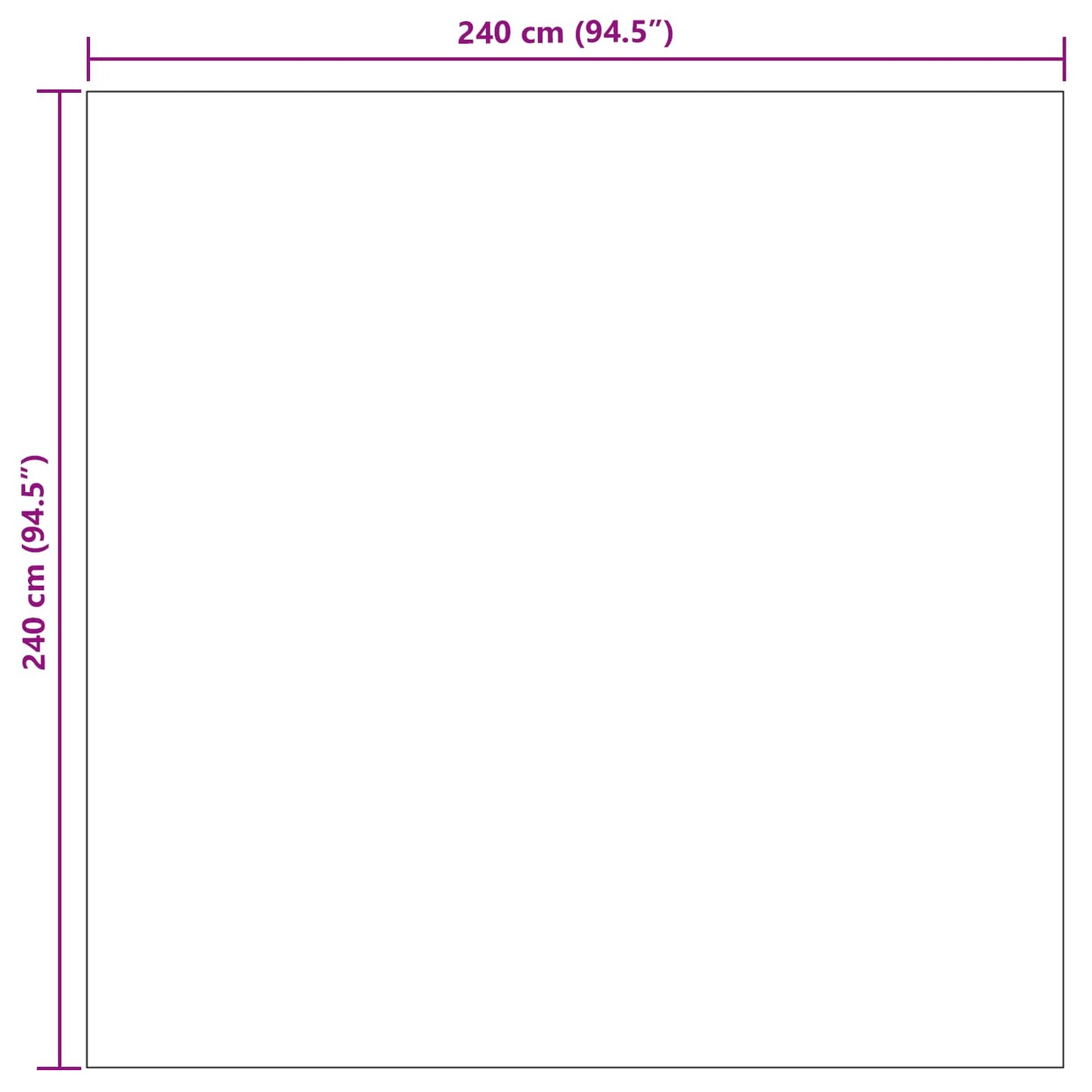 Bereichsteppiche Quadratisch HUARTE Creme 240 x 240 cm