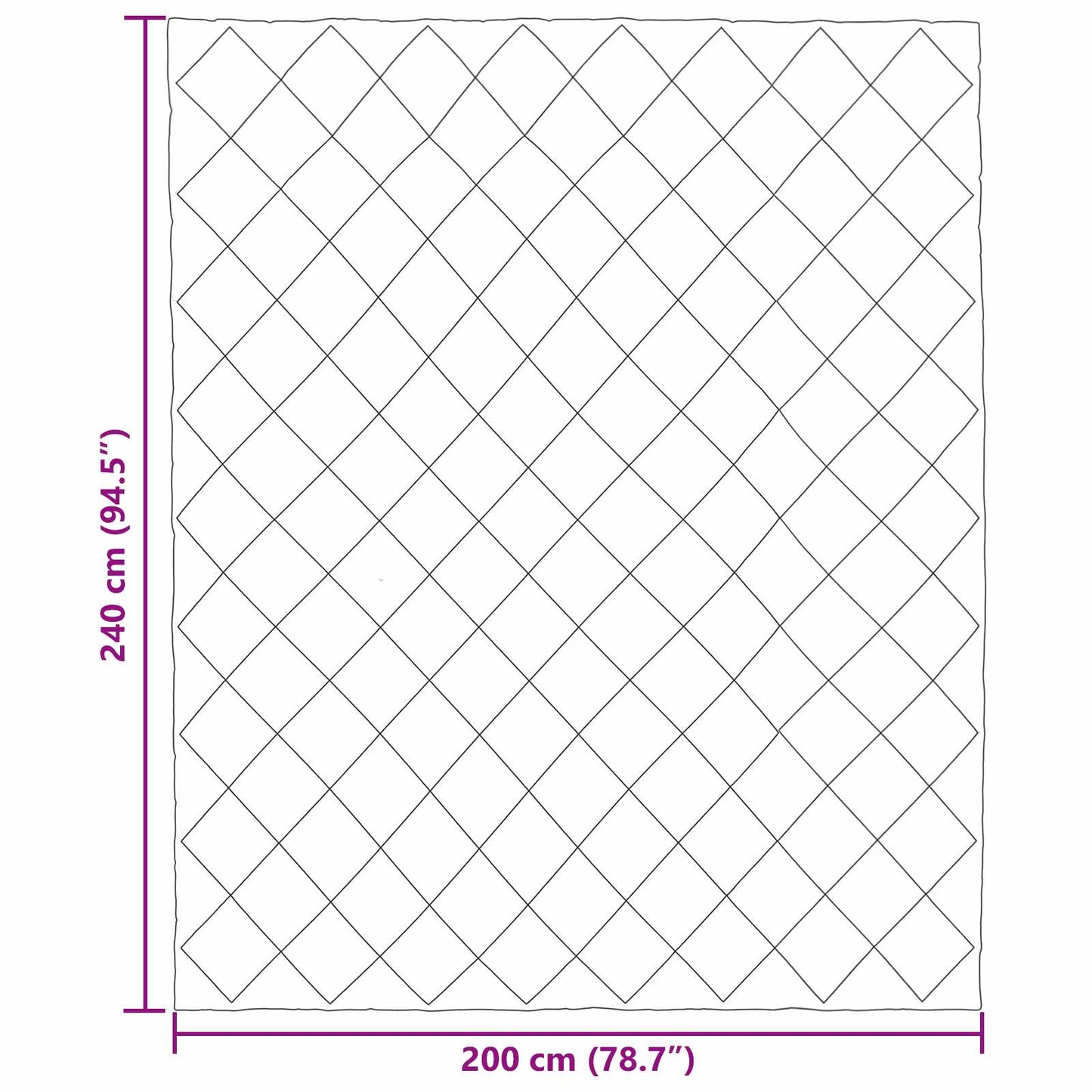 Sommerdecke Anthrazit 240 x 200 cm Mikrofaser