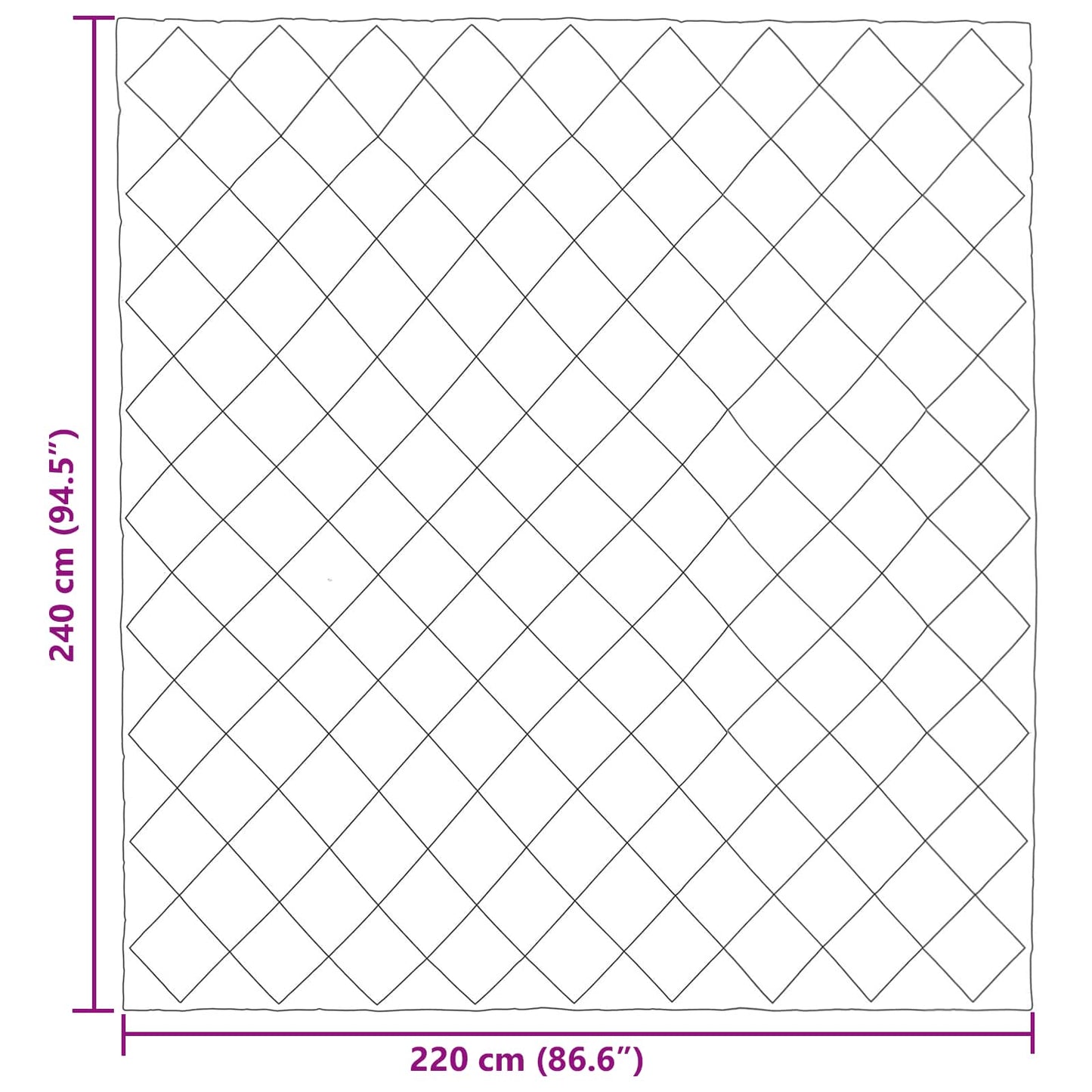 Winterbettdecke Schwarz und Anthrazit 220 x 240 cm Mikrofaser
