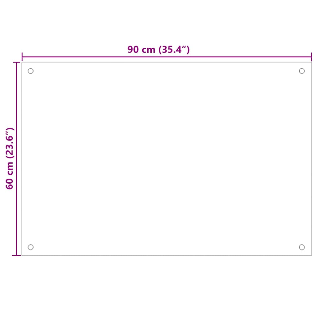 Küchenrückwand 2 pcs Schwarz 90 x 60 cm Gehärtetes Glas