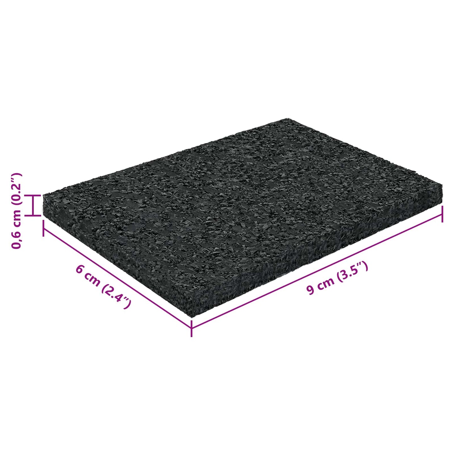Gummipad Schwarz Gummi