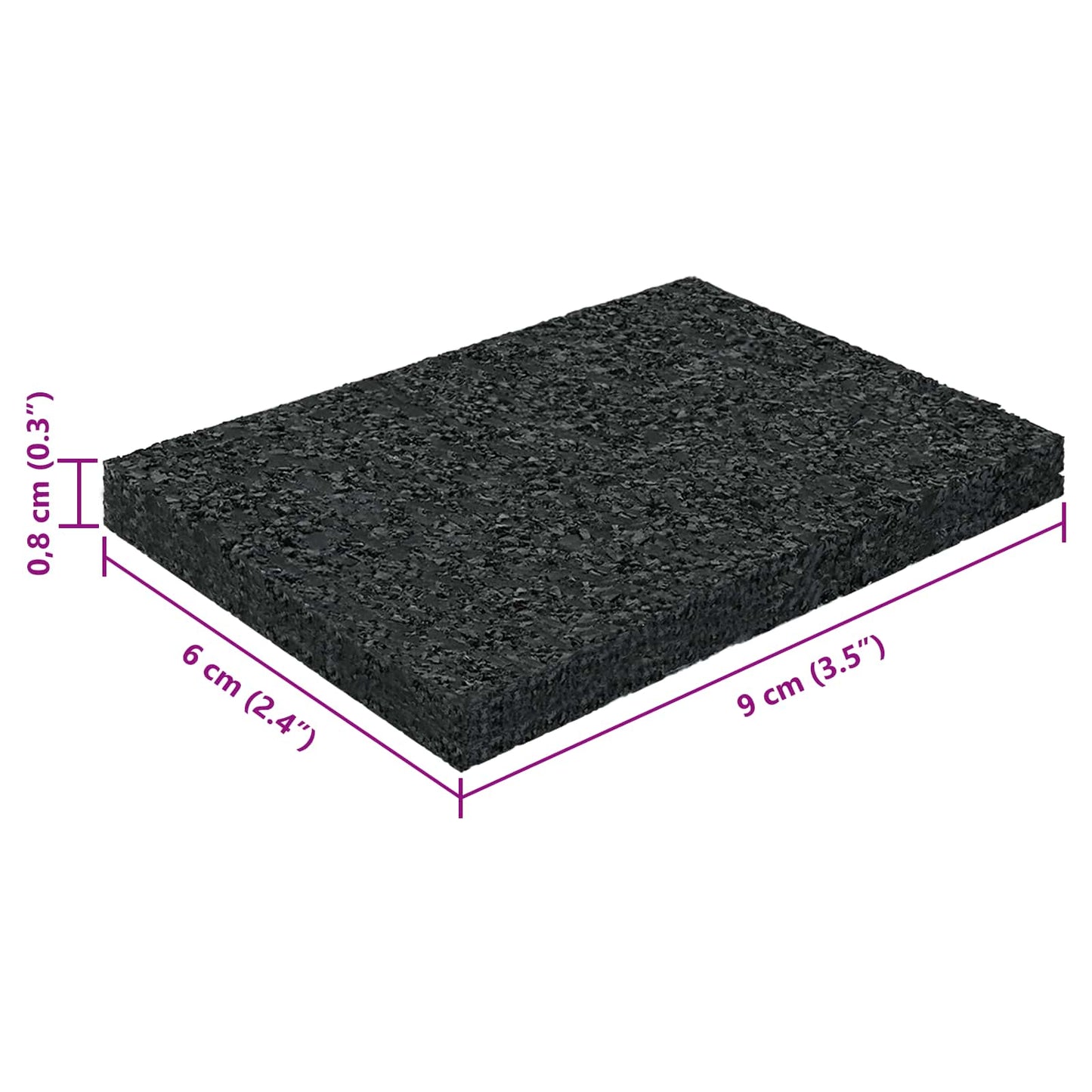 Gummipad Schwarz Gummi