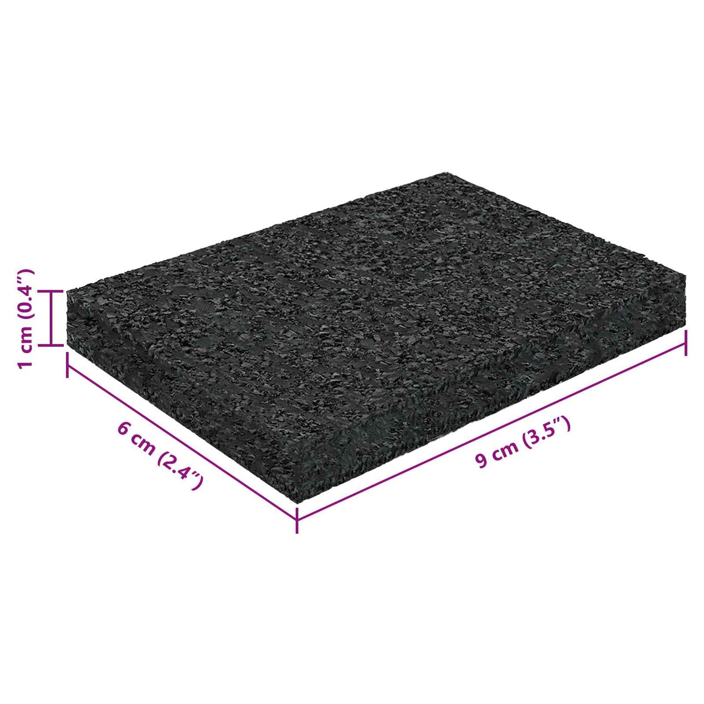 Gummipad Schwarz Gummi
