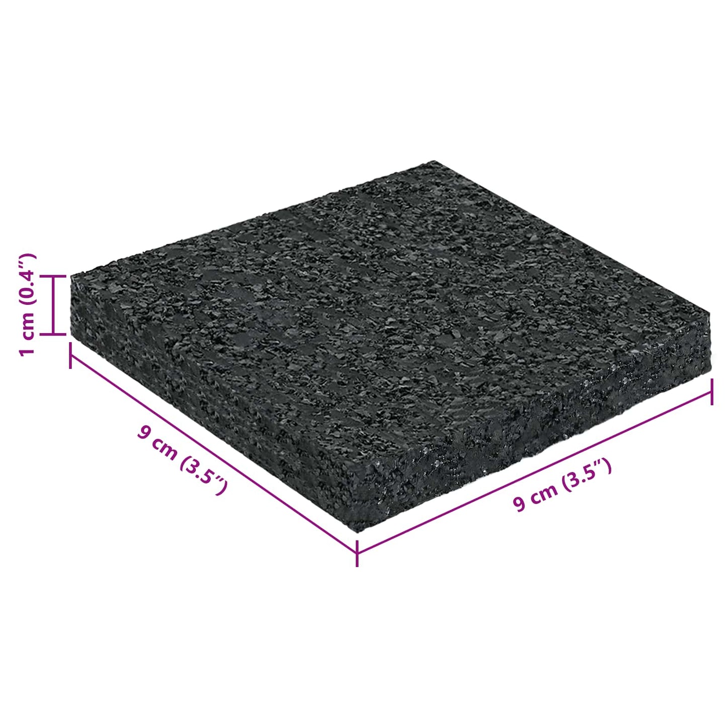Gummipad Schwarz Gummi
