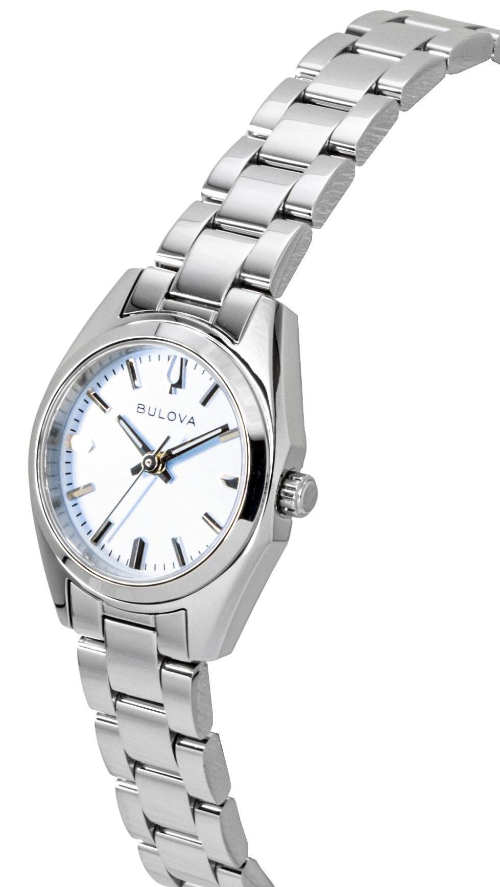 Bulova Surveyor Edelstahl Light Blaues Zifferblatt Quarz 96L345 Damenuhr