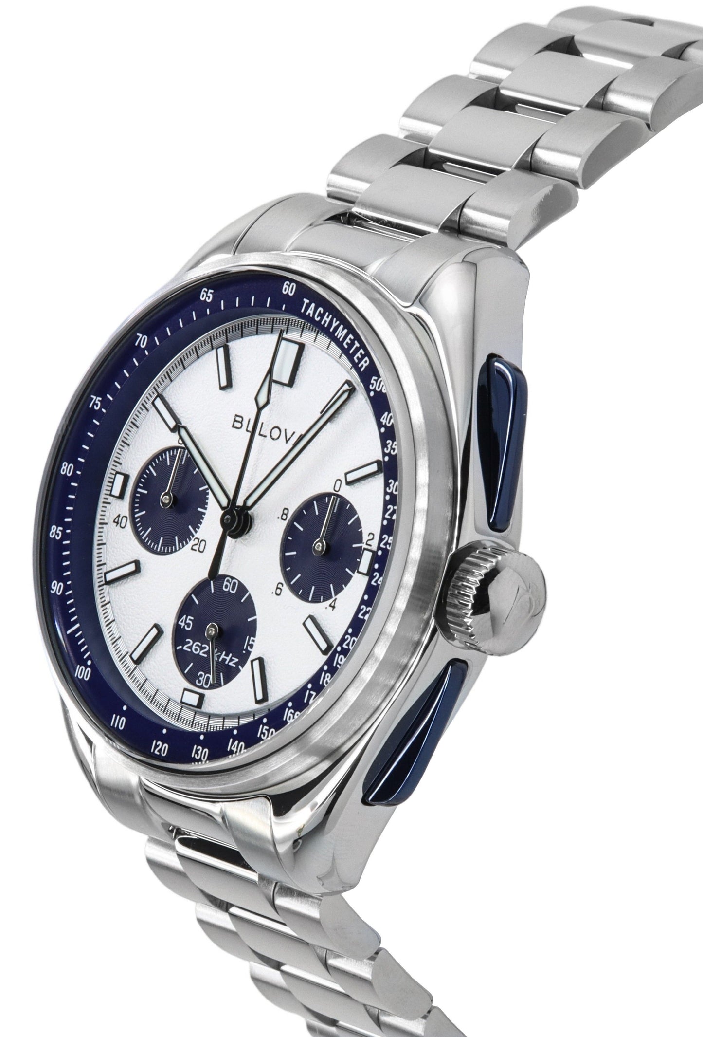 Bulova Lunar Pilot Archive Series Special Edition Chronograph Silberfarbenes Zifferblatt Quarz 98K112 Herrenuhr With Extra Strap