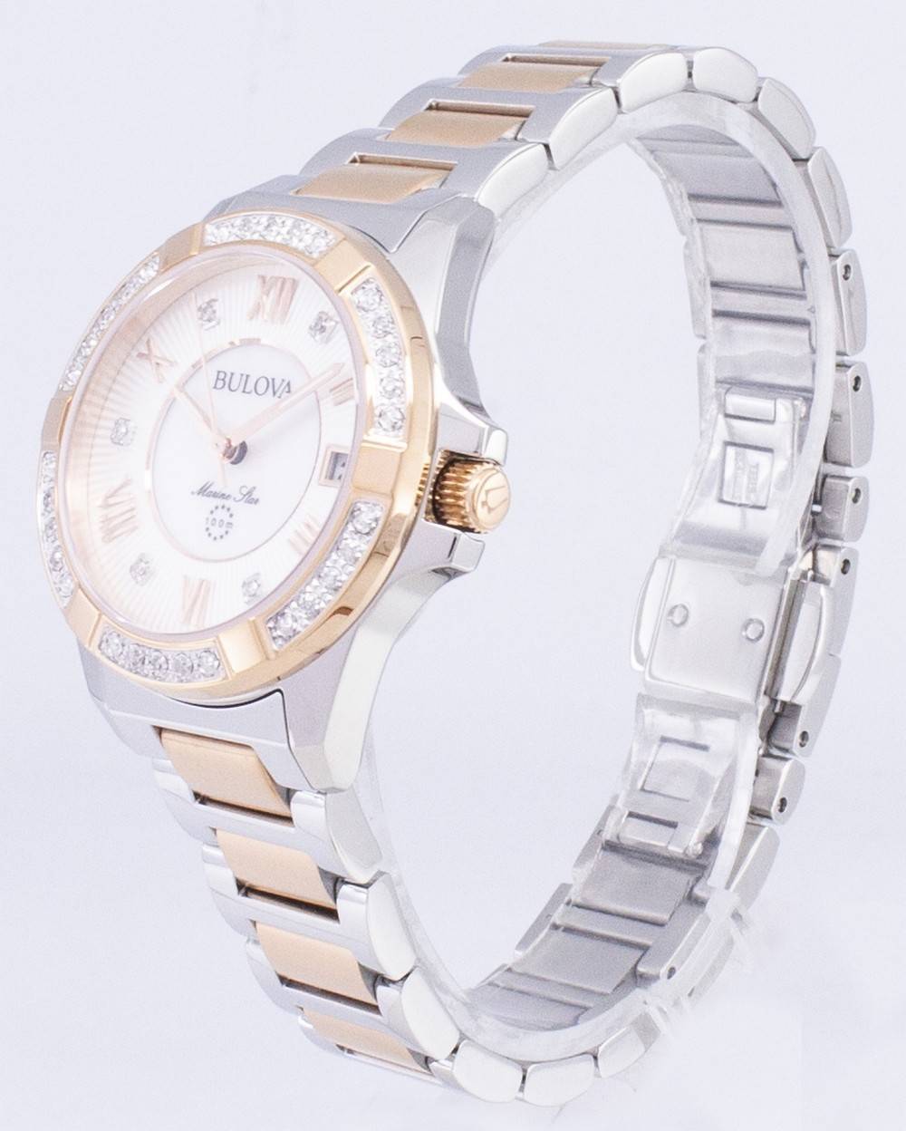 Bulova Marine Star 98R234 Diamond Accent Quarz Damenuhr