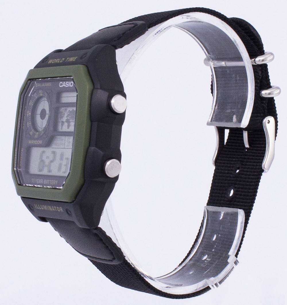 Casio Youth Series Digital Weltzeit AE-1200WHB-1BVDF AE-1200WHB-1BV Herrenuhr