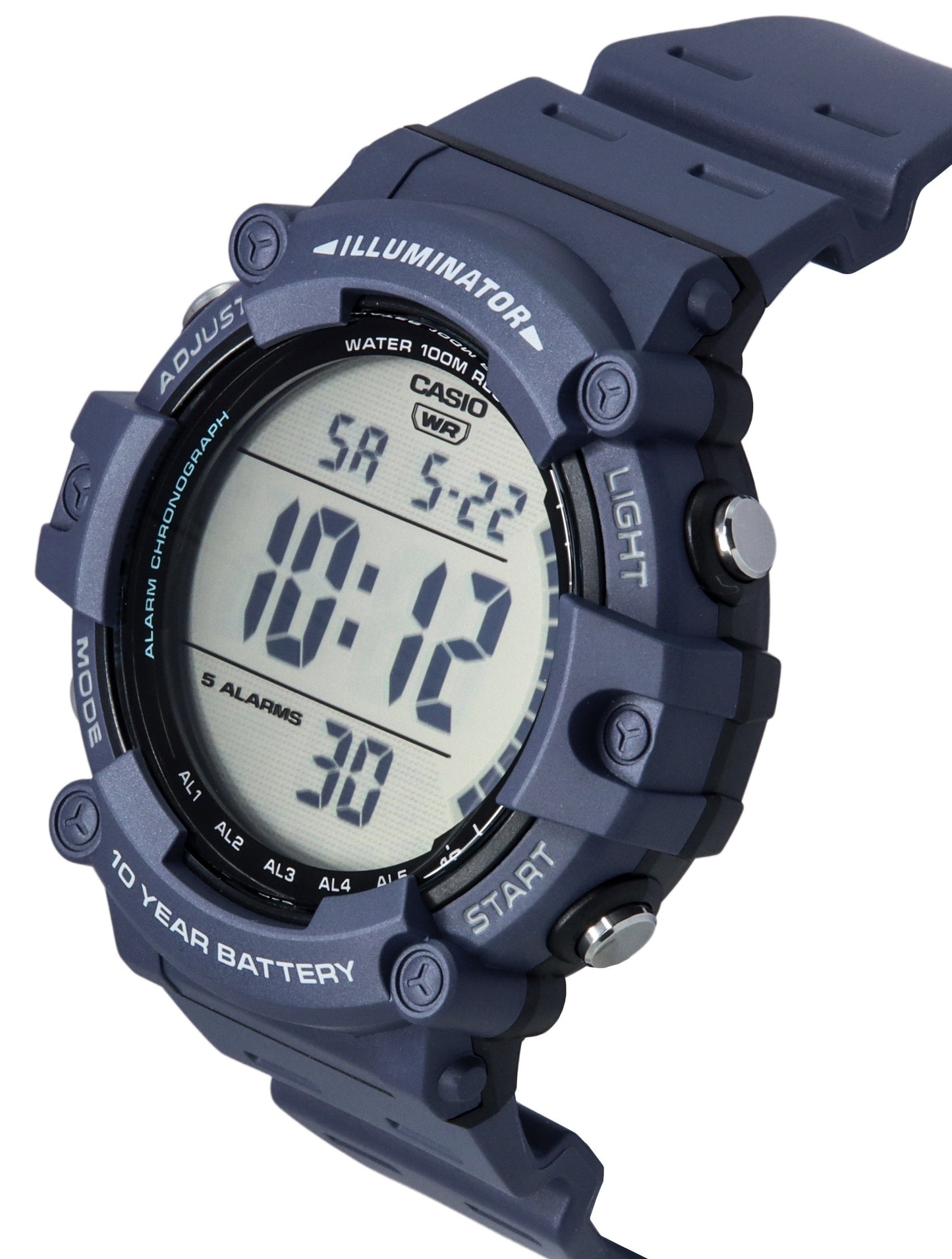 Casio Standard Digital Blue Resin Strap Quarz AE-1500WH-2A 100M Herrenuhr