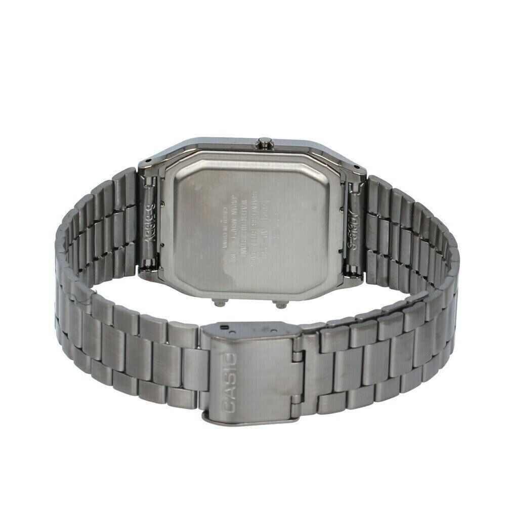 Casio Vintage Analog Digital Gray Ion Plated Quarz AQ-230GG-9A Herrenuhr