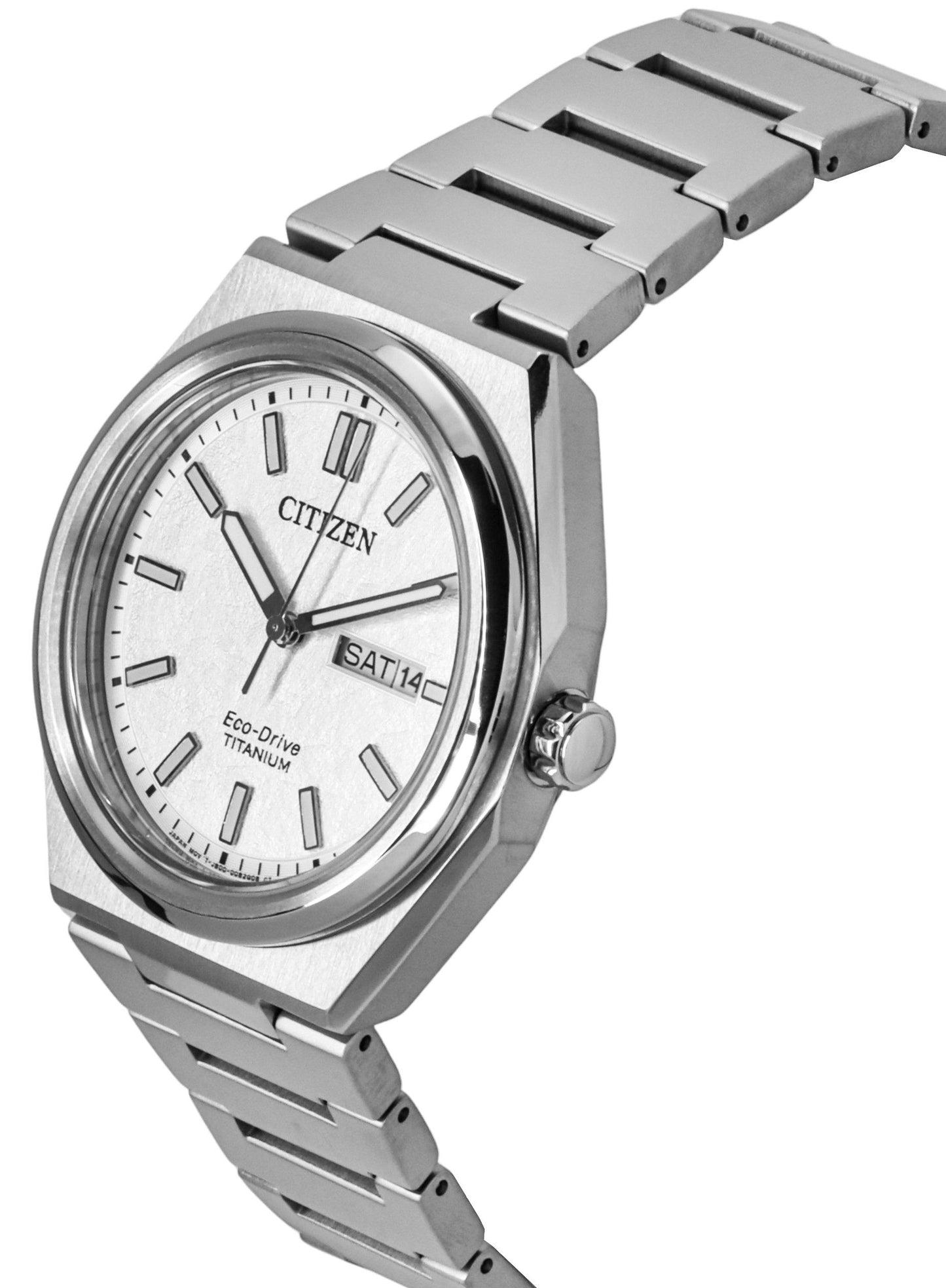 Citizen Zenshin Super Titanium White Dial Eco-Drive AW0130-85A 100M Herrenuhr