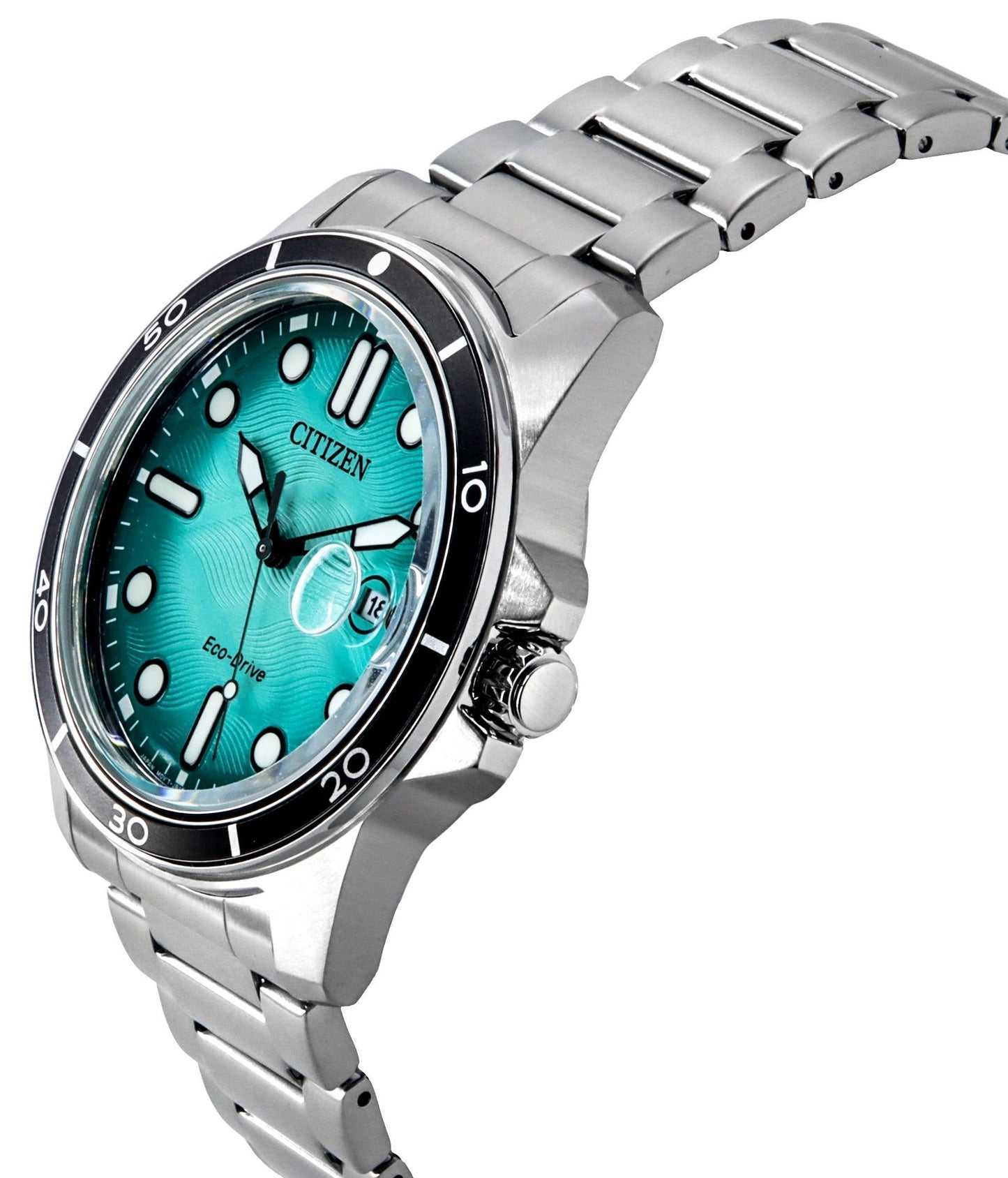 Citizen Marine Eco-Drive Edelstahl Turquoise Dial AW1816-89L 100M Herrenuhr
