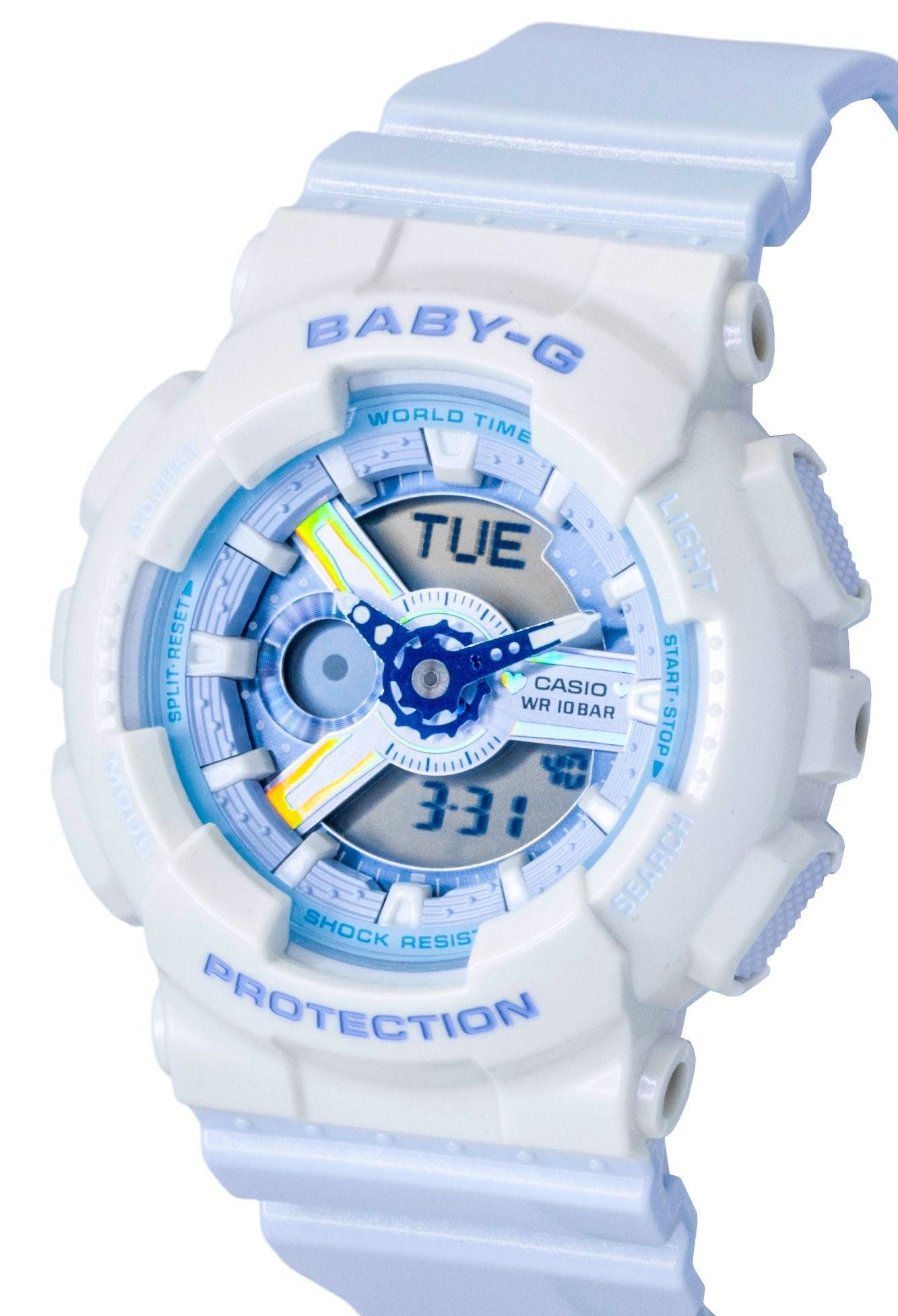Casio Baby-G Analog Digital Resin Strap Blaues Zifferblatt Quarz BA-110PD-2A 100M Damenuhr