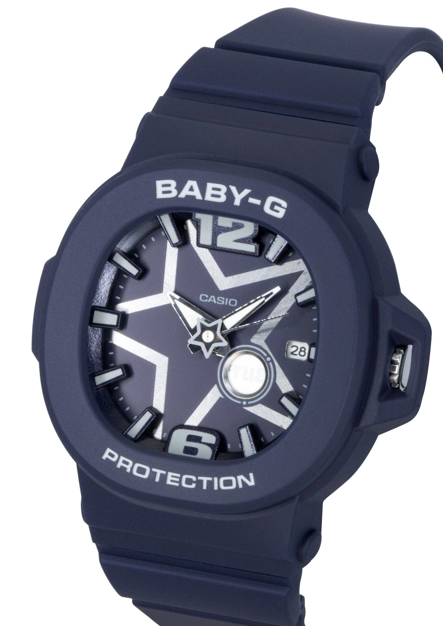 Casio Baby-G Analog Resin Blaues Zifferblatt Quarz BGA-10D-2A1 100M Damenuhr